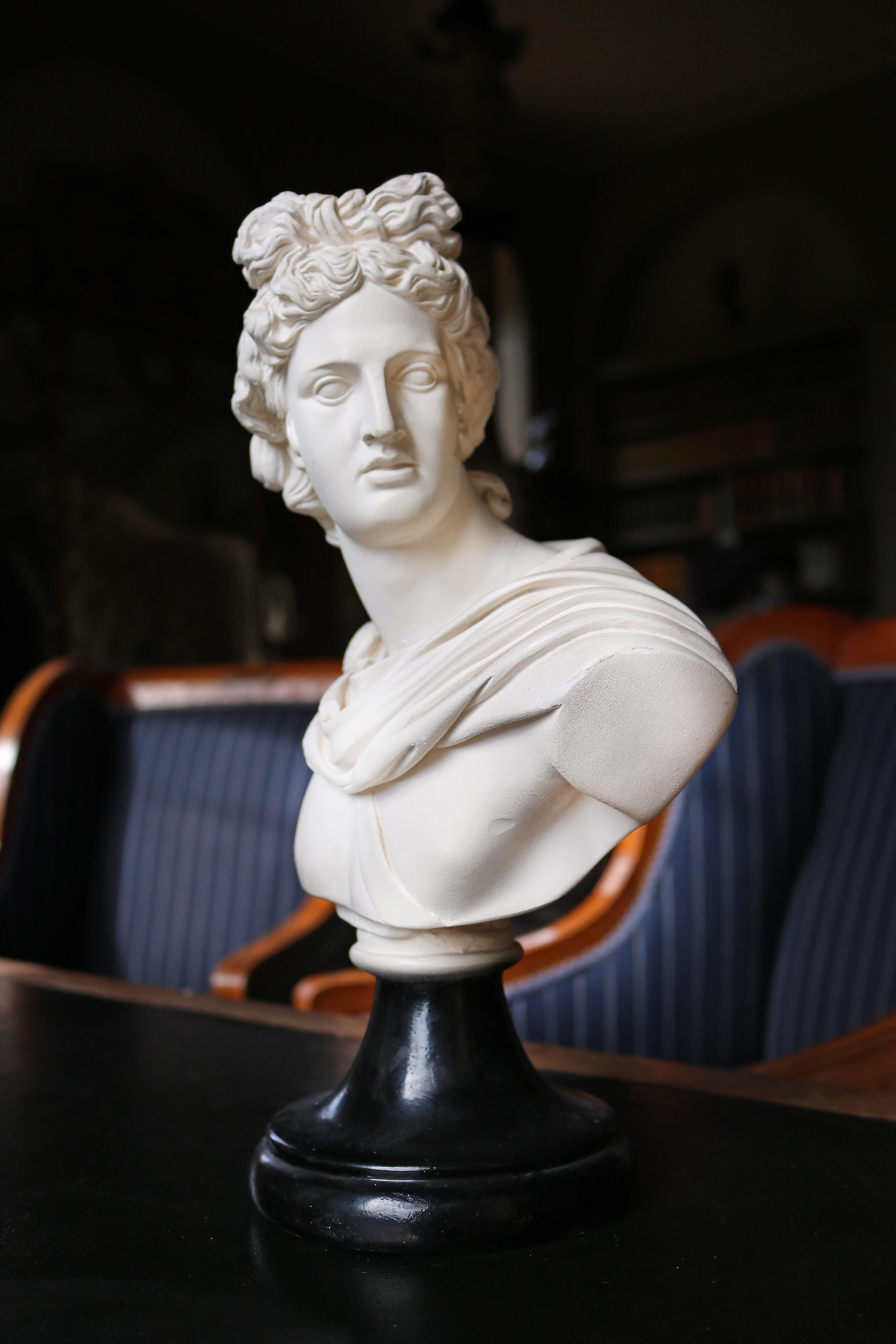 Mid-20th Century Miniature Bust of Apollo In Excellent Condition For Sale In Oxfordshire, GB