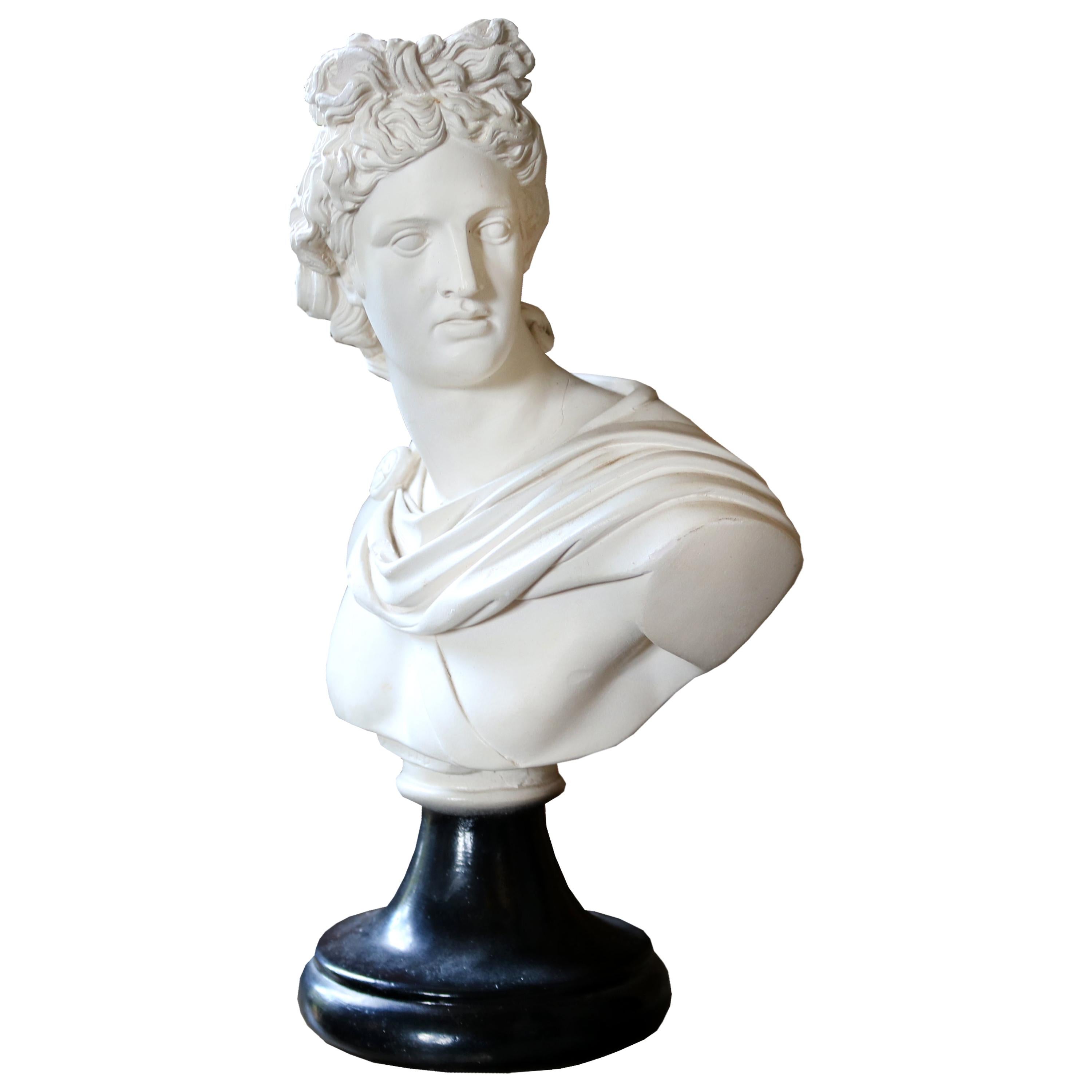 Mid-20th Century Miniature Bust of Apollo For Sale