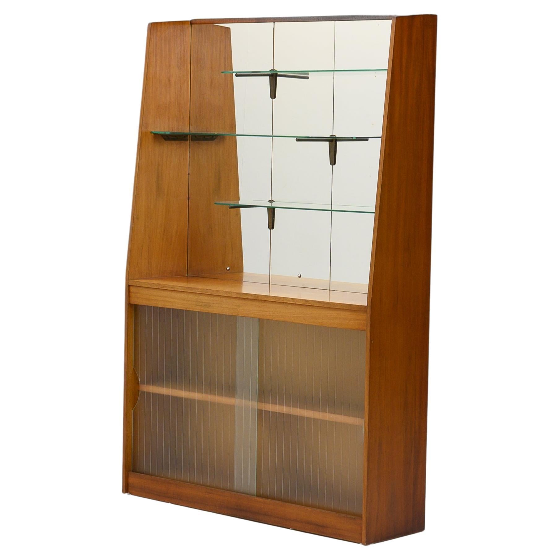 Mid 20th Century Mirror Backed Bookcase