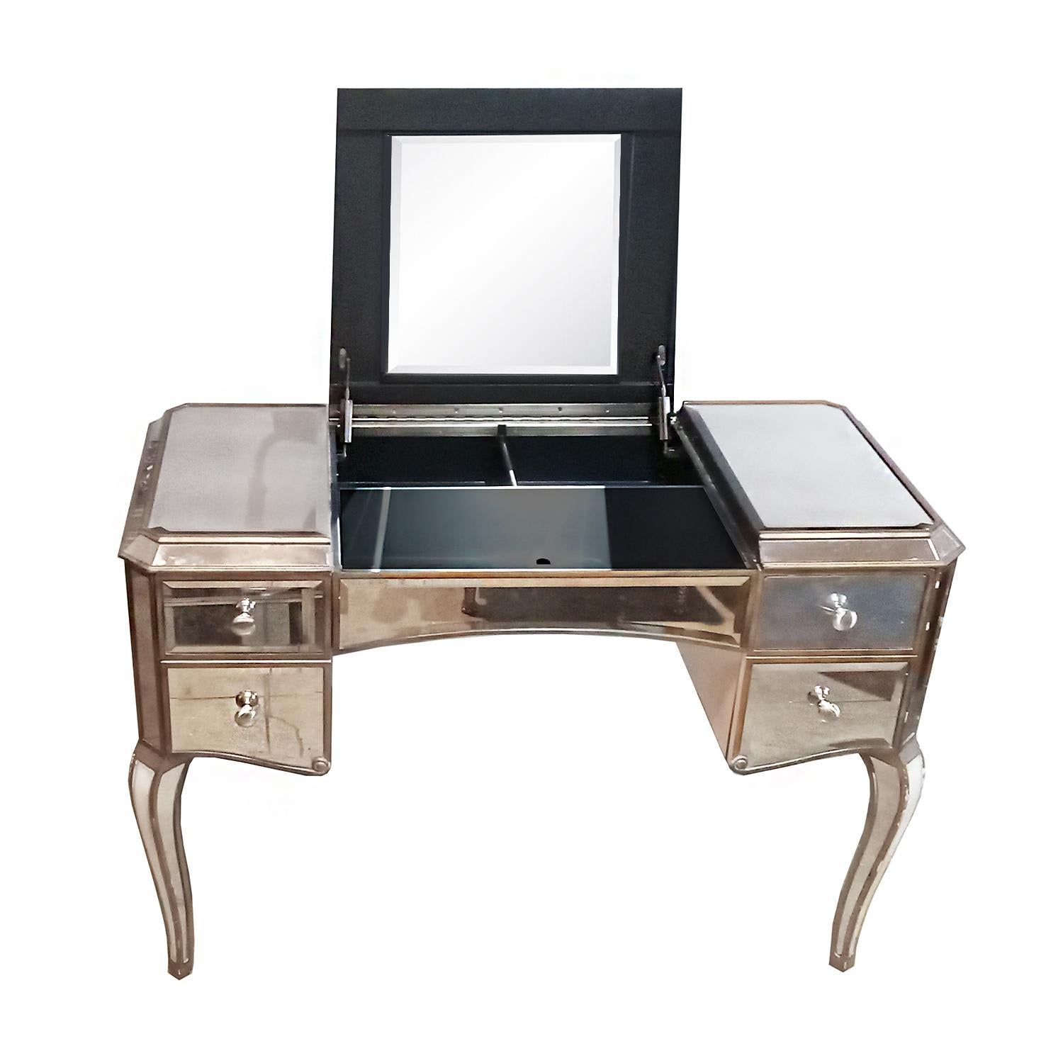 American Mid 20th Century Mirrored Table / Desk