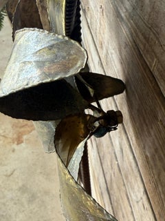 Mid-20th Century Mixed Metal Palm Tree Wall Sculpture by Casa Devall