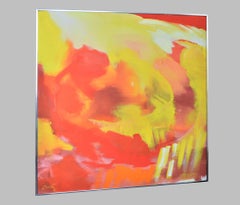 Mid 20th Century Modern Abstract Expressionist Painting on canvas by Donato 1969