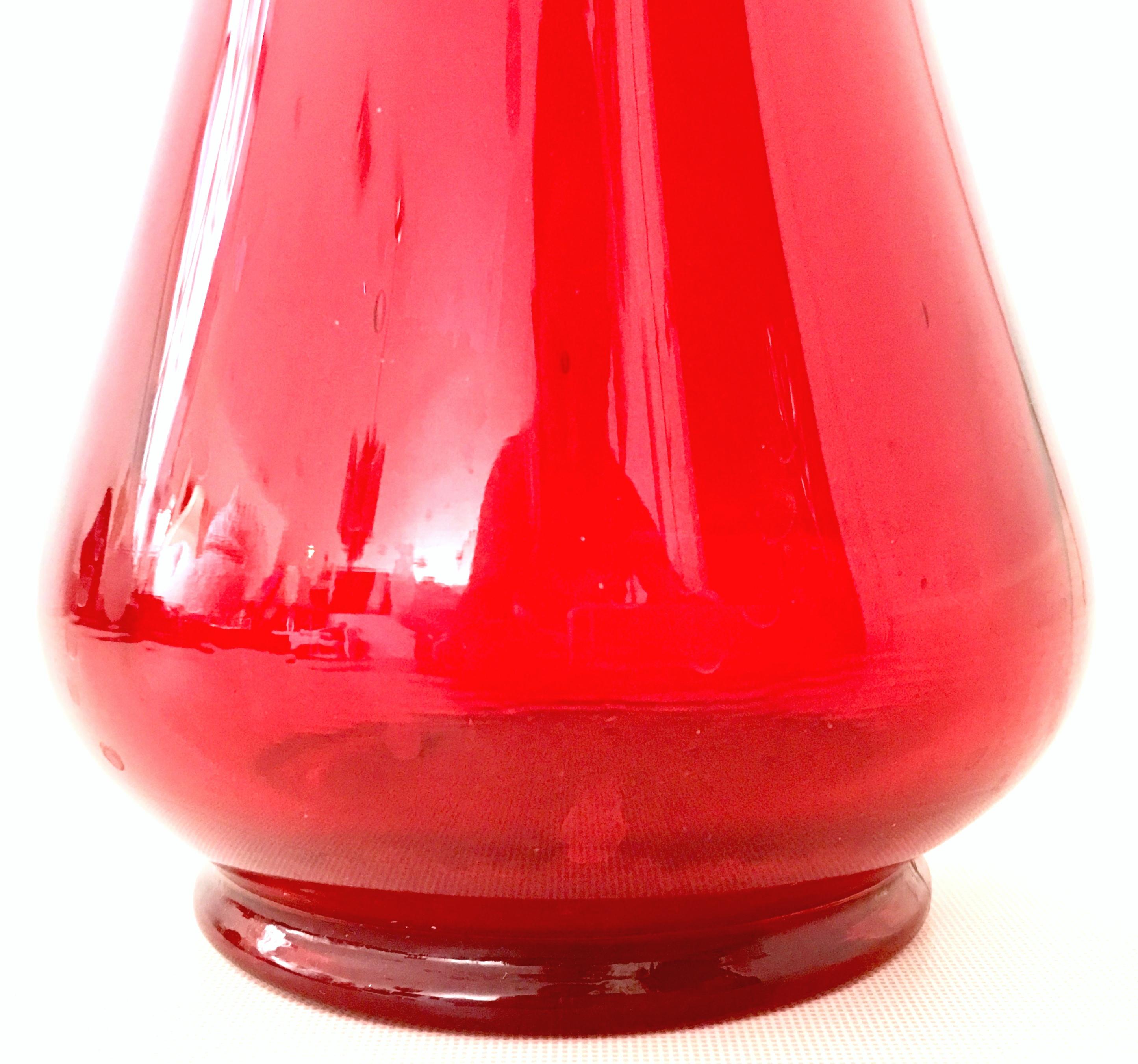 Mid-20th Century Modern American Blown Art Slag Glass Vase 2