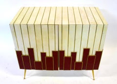 Mid-20th Century Modern / Art Deco Style Italian Painted Server Cabinet
