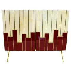 Mid-20th Century Modern / Art Deco Style Italian Painted Server Cabinet