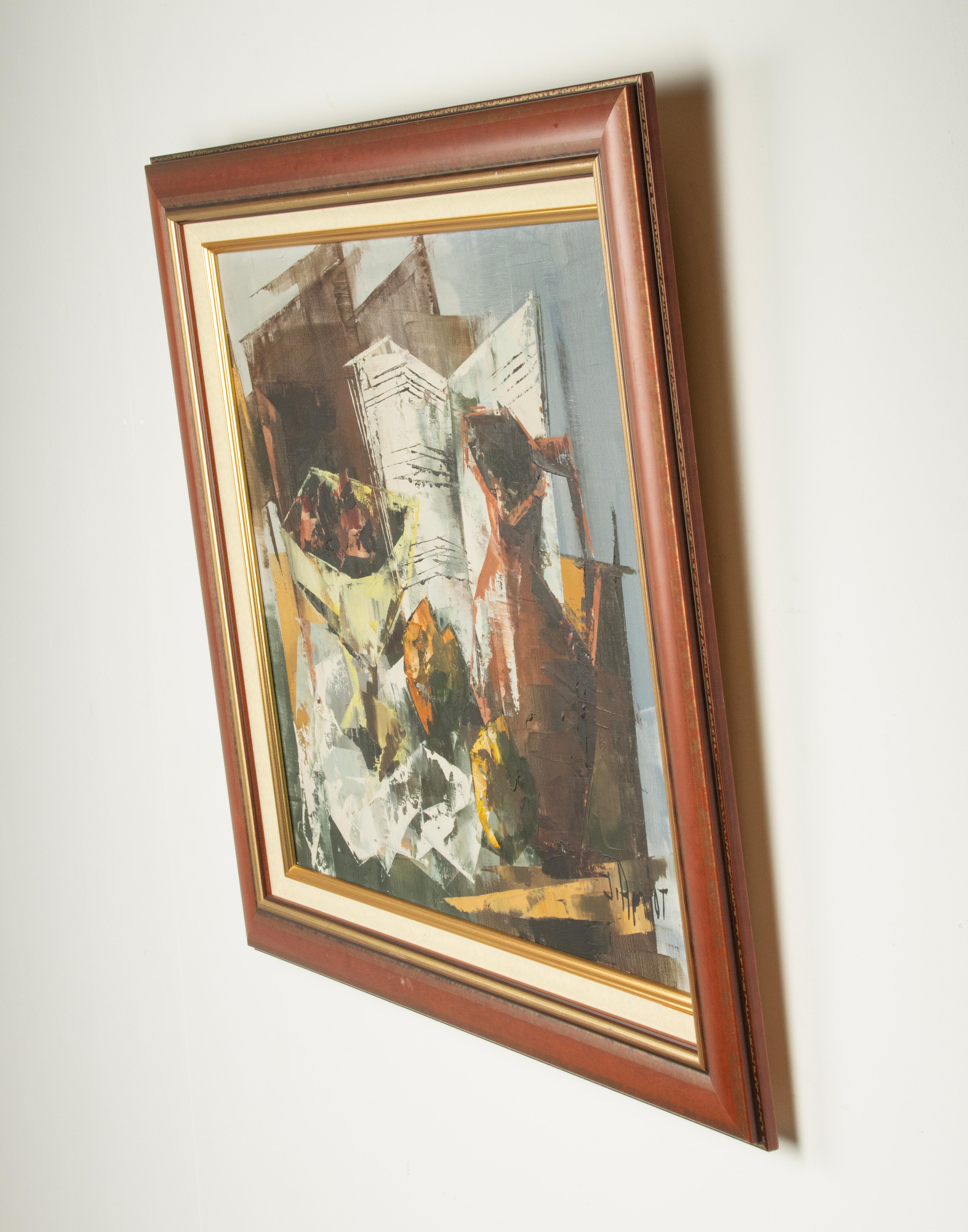 Mid 20th Century Modern Artwork - Still Life - Oil Paint on Canvas For Sale 5