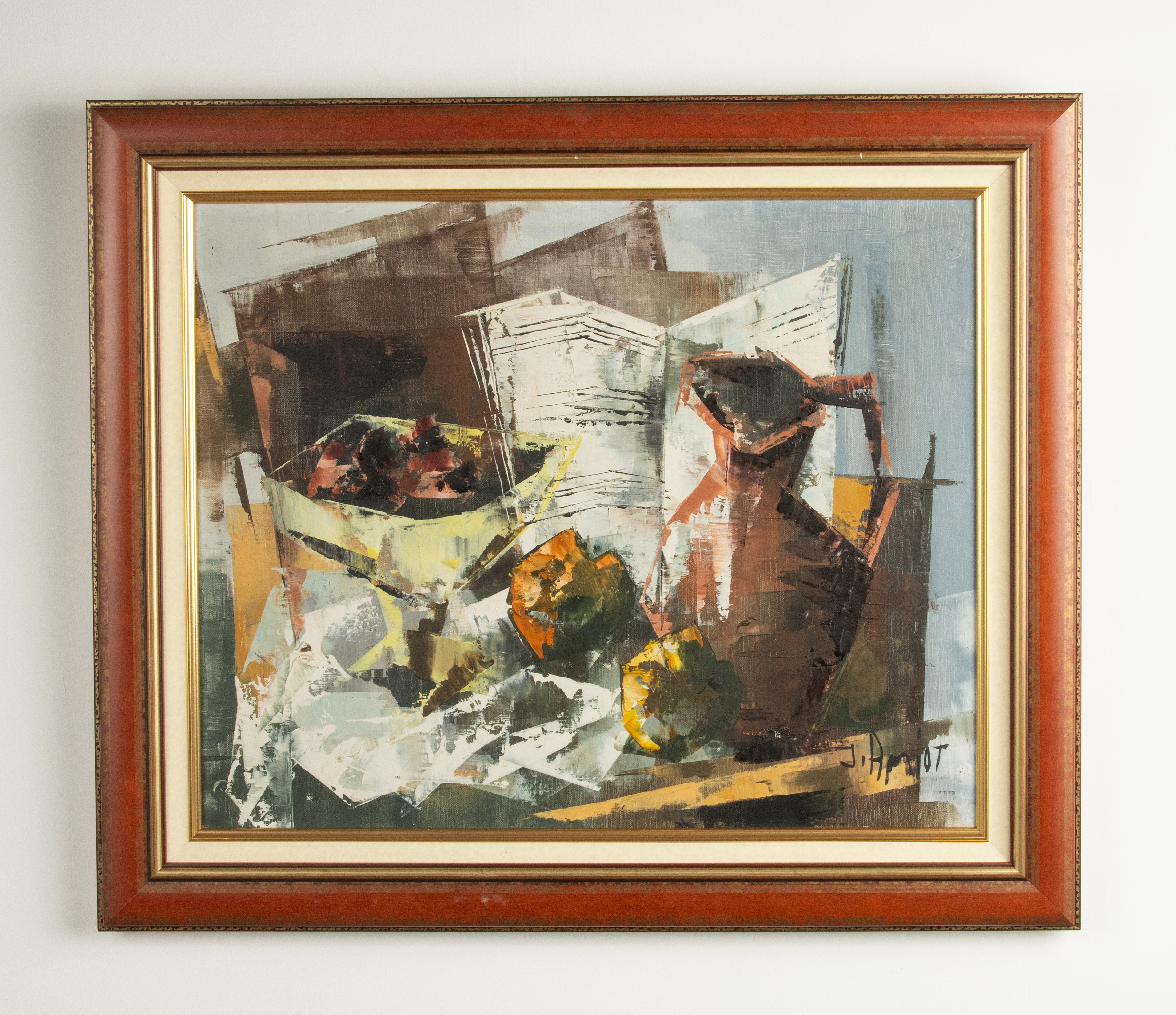 French Mid 20th Century Modern Artwork - Still Life - Oil Paint on Canvas For Sale