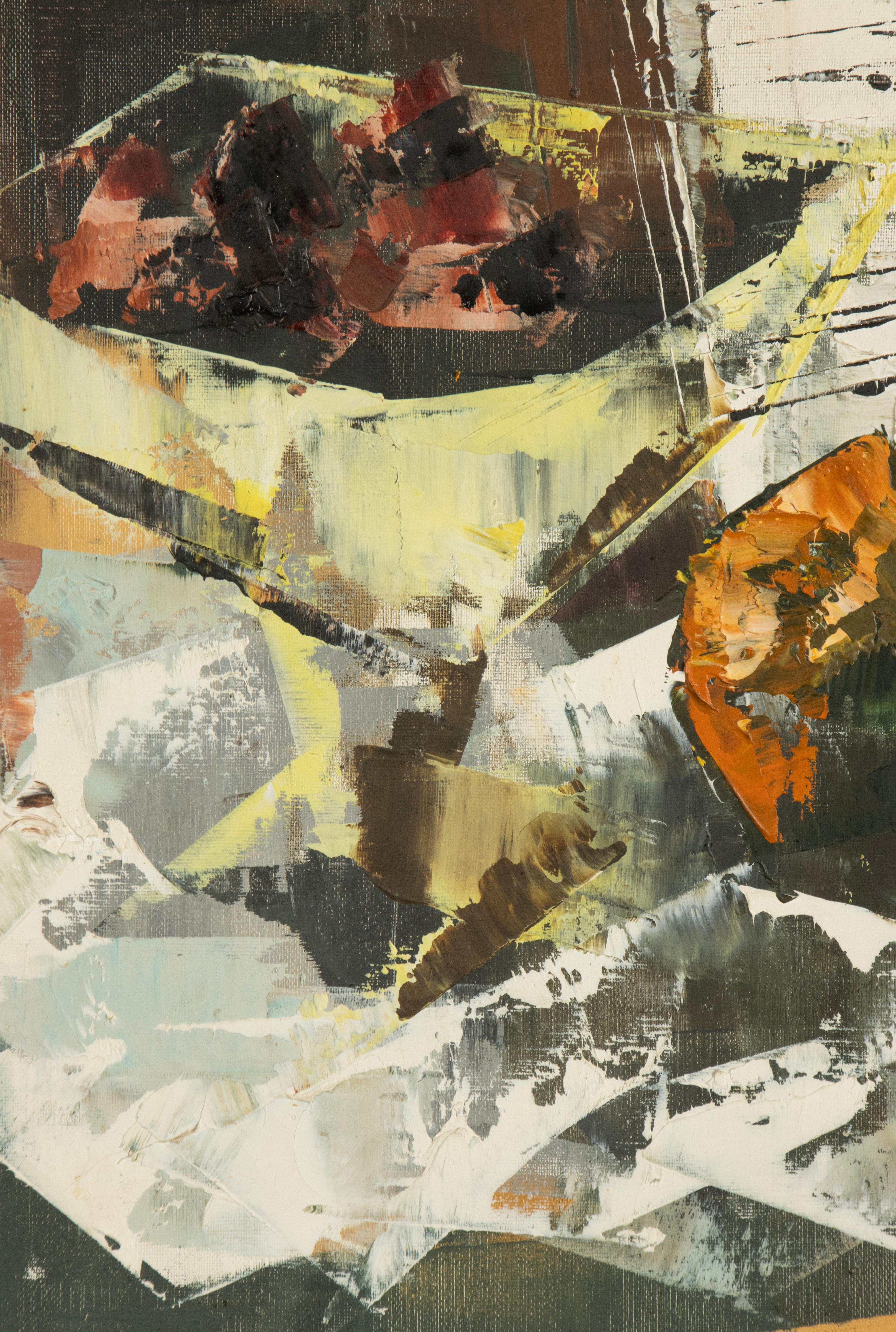 Mid 20th Century Modern Artwork - Still Life - Oil Paint on Canvas For Sale 2