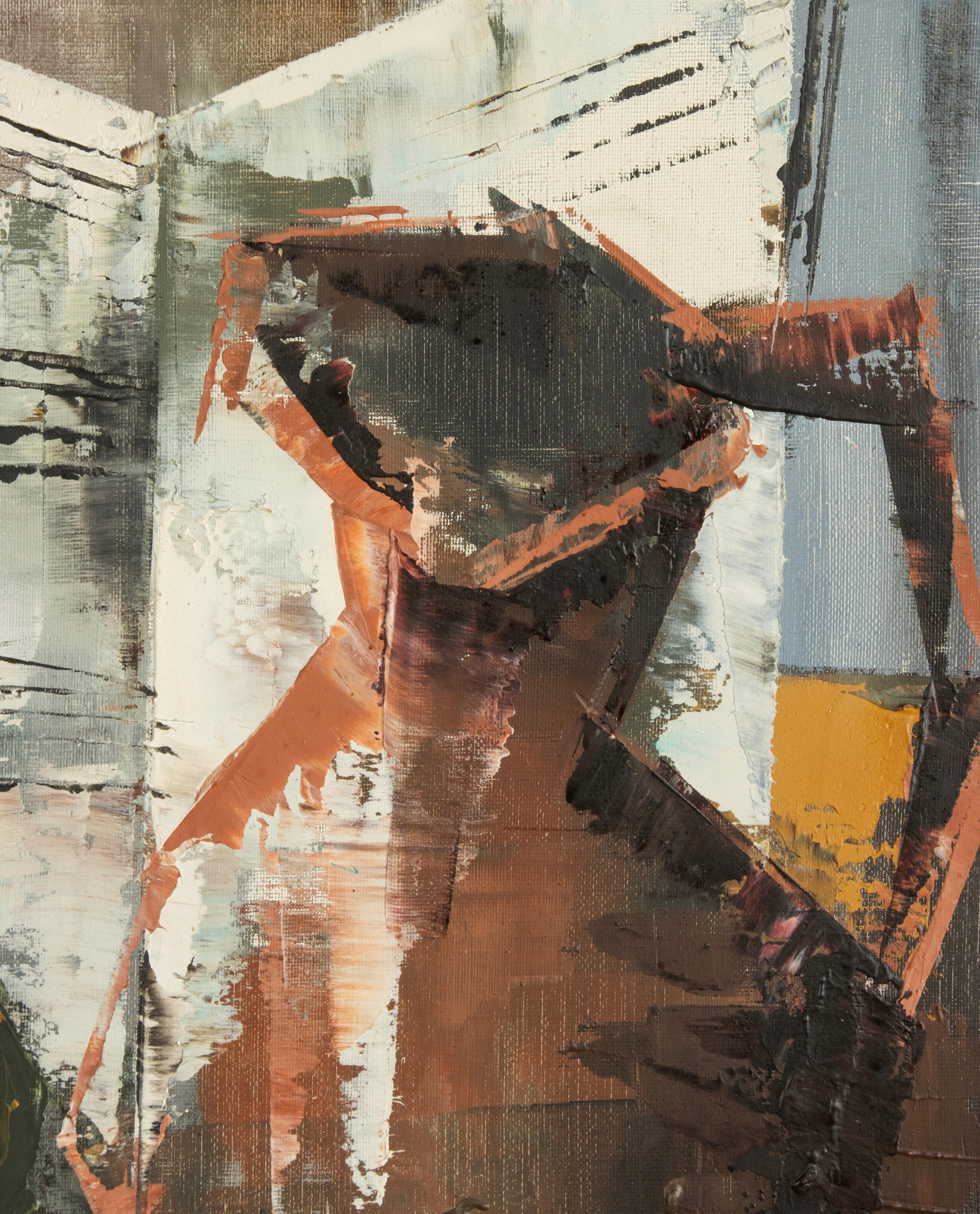 Mid 20th Century Modern Artwork - Still Life - Oil Paint on Canvas For Sale 4