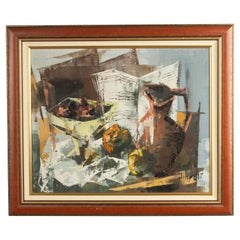 Mid 20th Century Modern Artwork - Still Life - Oil Paint on Canvas