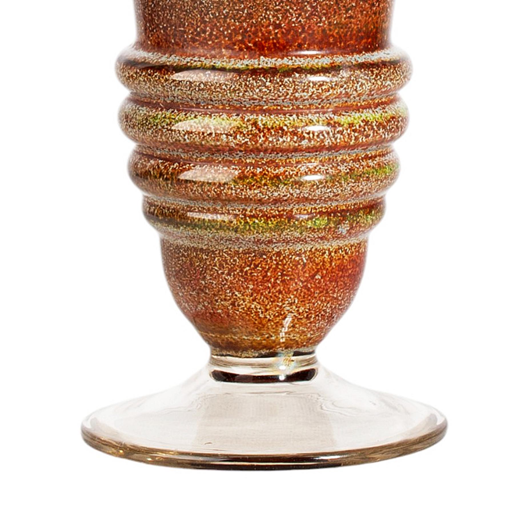 Calco Vaso a tromba in vetro di Murano smaltato della metà del XX secolo, Italia in vendita