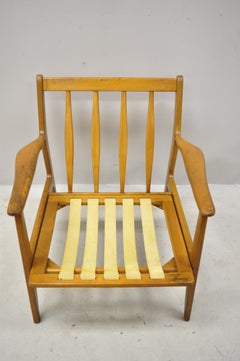 Mitte des 20. Jahrhunderts Modern Baumritter Nussbaum Lounge Dänischer Stil Sessel