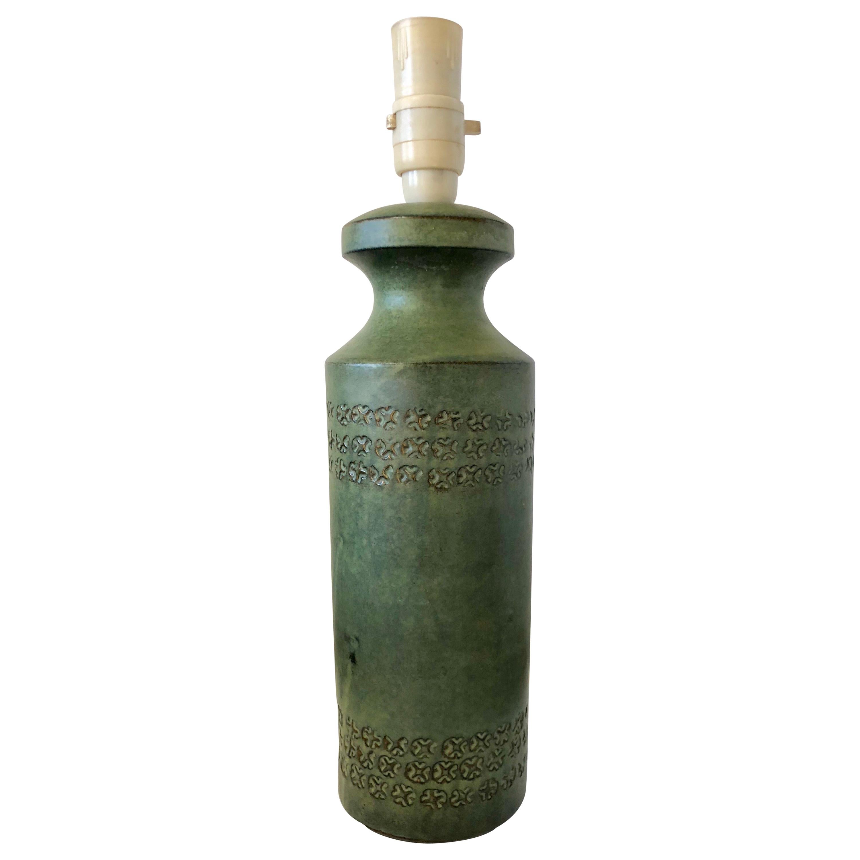 Mid-20th Century Modern Bitossi Erica Art Pottery Lamp by Aldo Londi For Sale