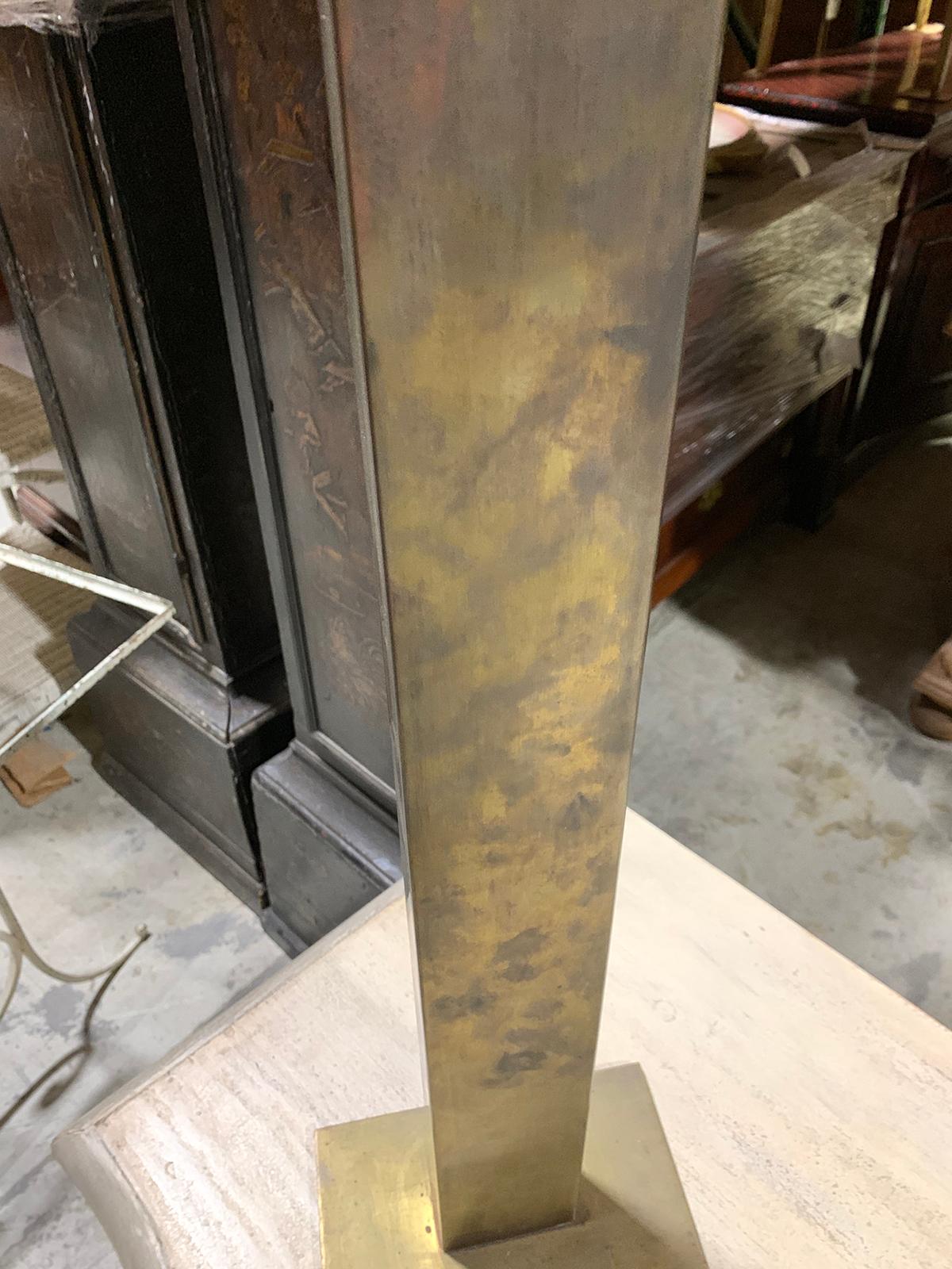 Mid-20th Century Modern Brass Column Lamp For Sale 3