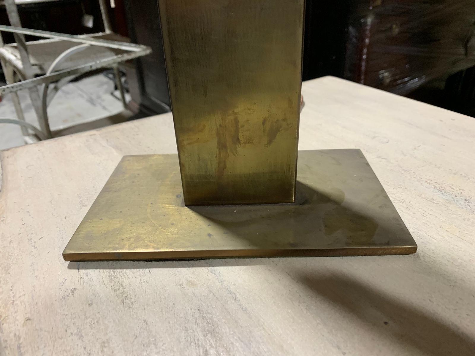 Mid-20th Century Modern Brass Column Lamp For Sale 5