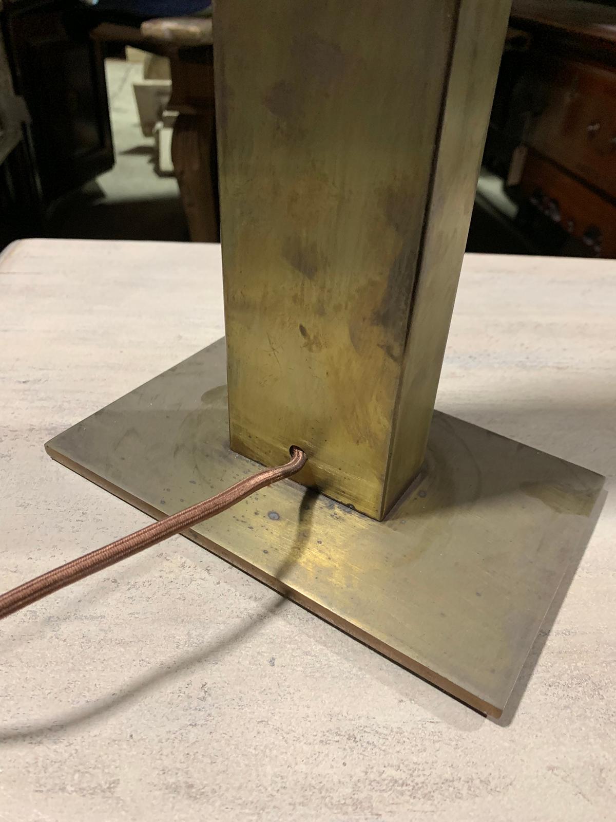 Mid-20th Century Modern Brass Column Lamp For Sale 6