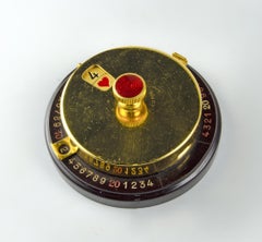 Mid-20th Century Modern Brass Mechanical Bridge Score Counter, United Kingdom