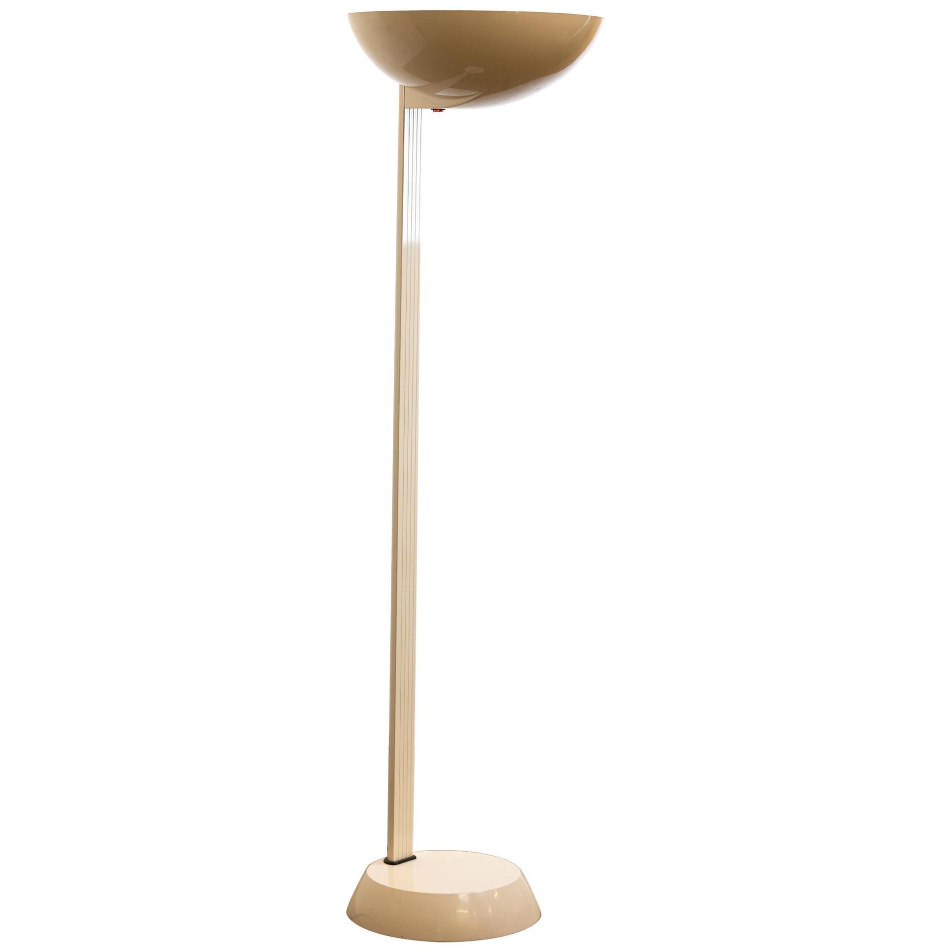 Mid-20th Century Modern Cream Floor Standing Uplighter, Floor Lamp For Sale
