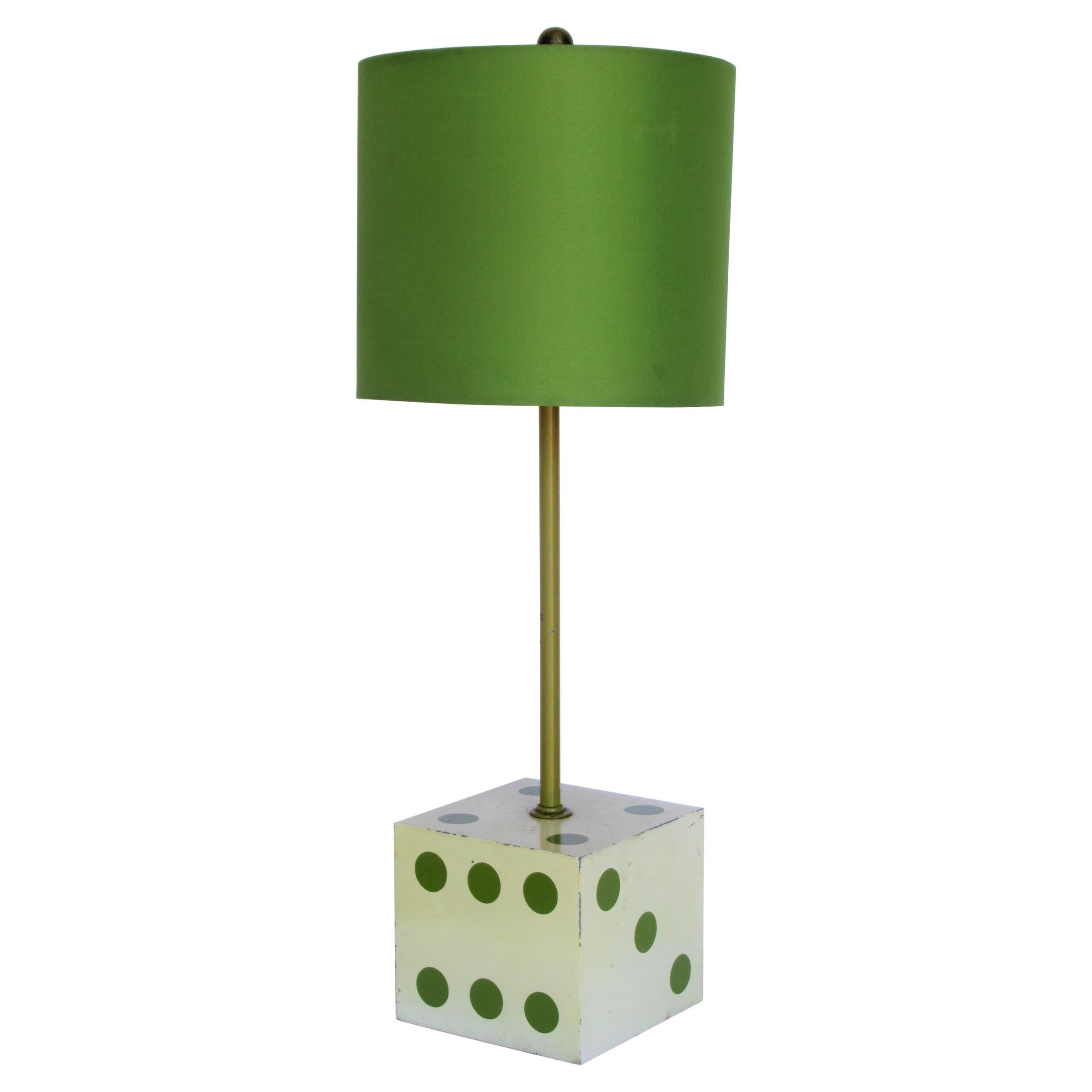 Mid Century Modern Dice Form Table Lamp For Sale