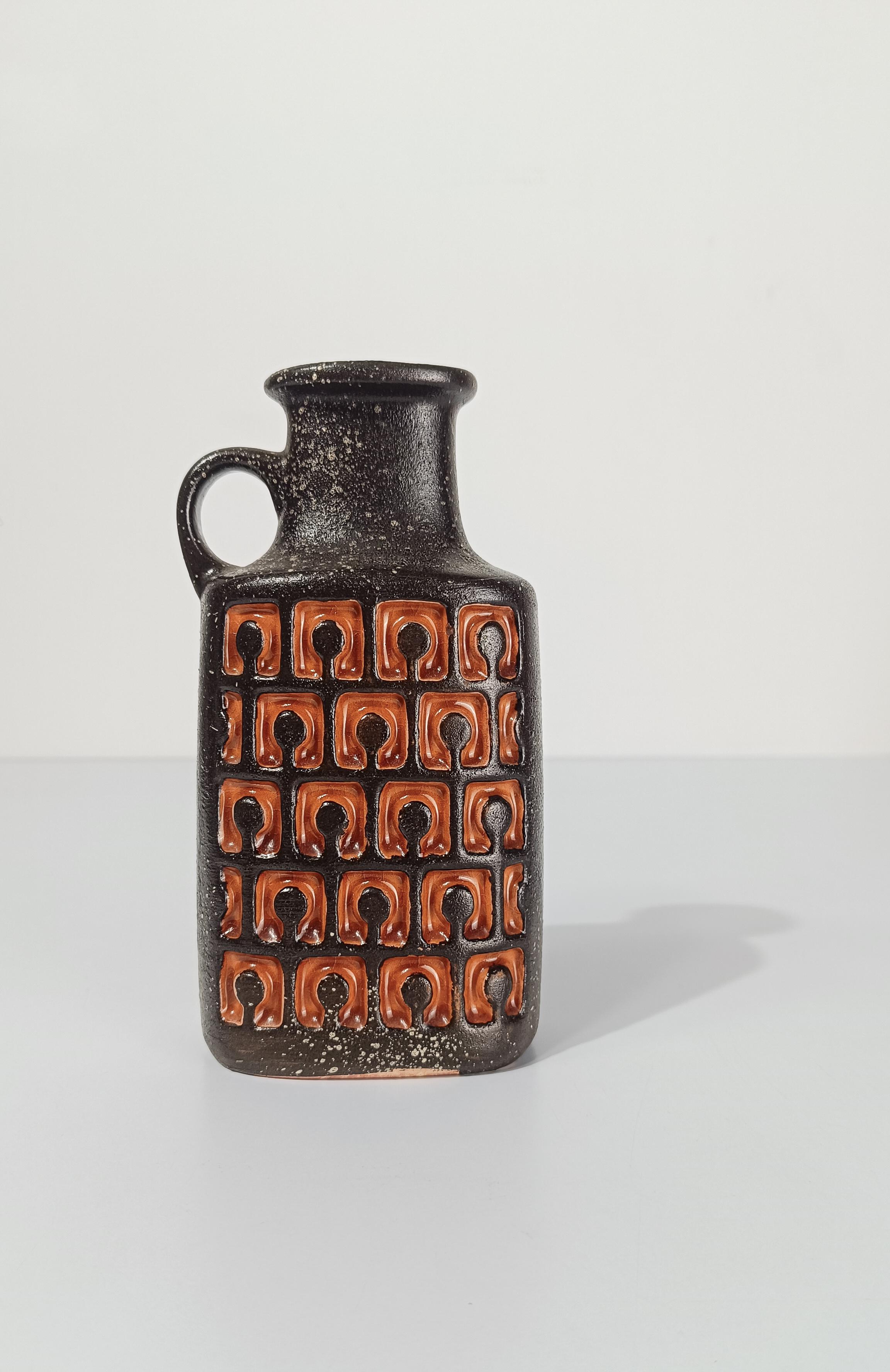 Moderne Fat Lava-Krugvase aus der Mitte des 20. Jahrhunderts von VEB Haldensleben, Westdeutschland im Angebot 4
