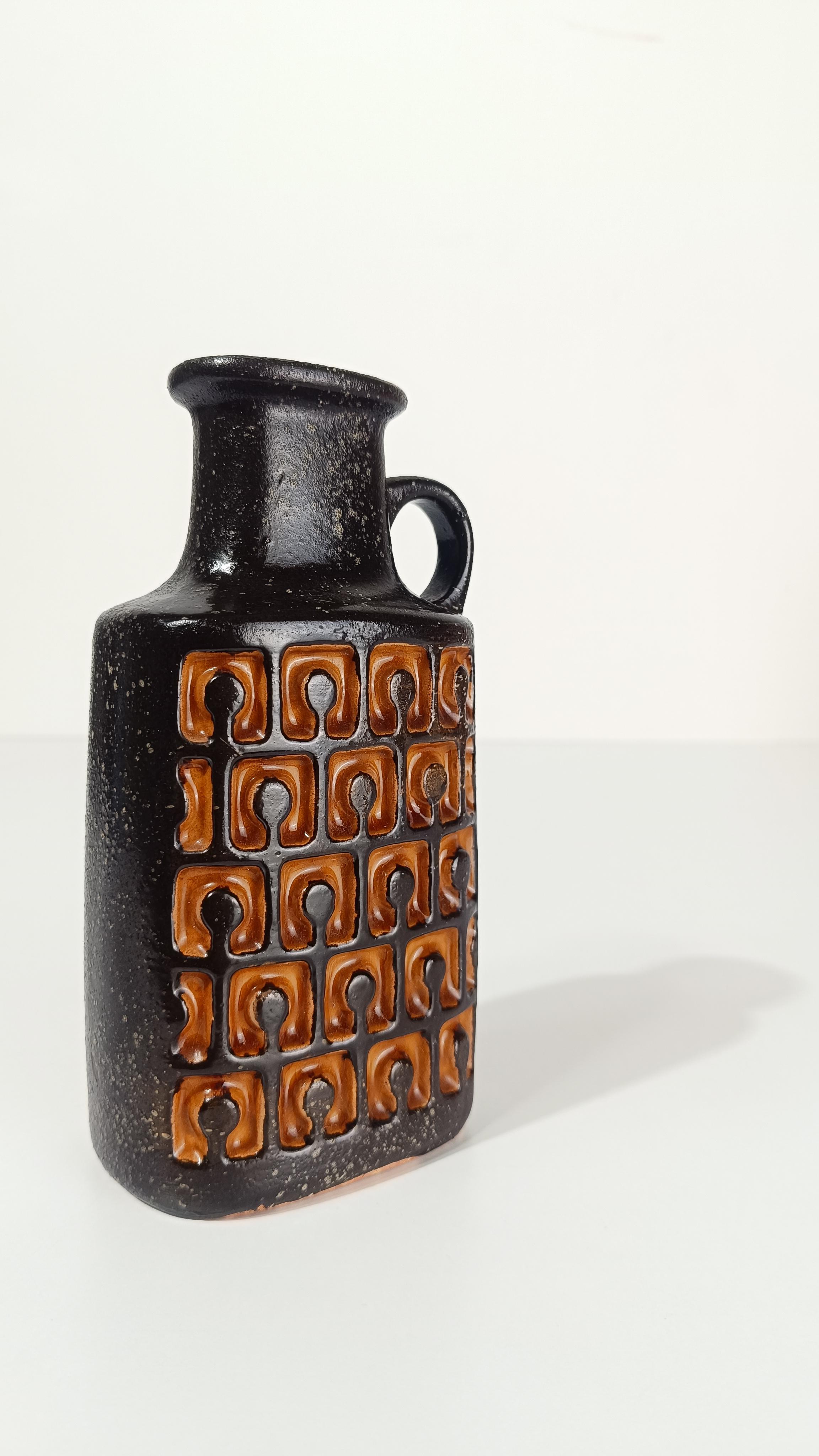 Moderne Fat Lava-Krugvase aus der Mitte des 20. Jahrhunderts von VEB Haldensleben, Westdeutschland im Angebot 11