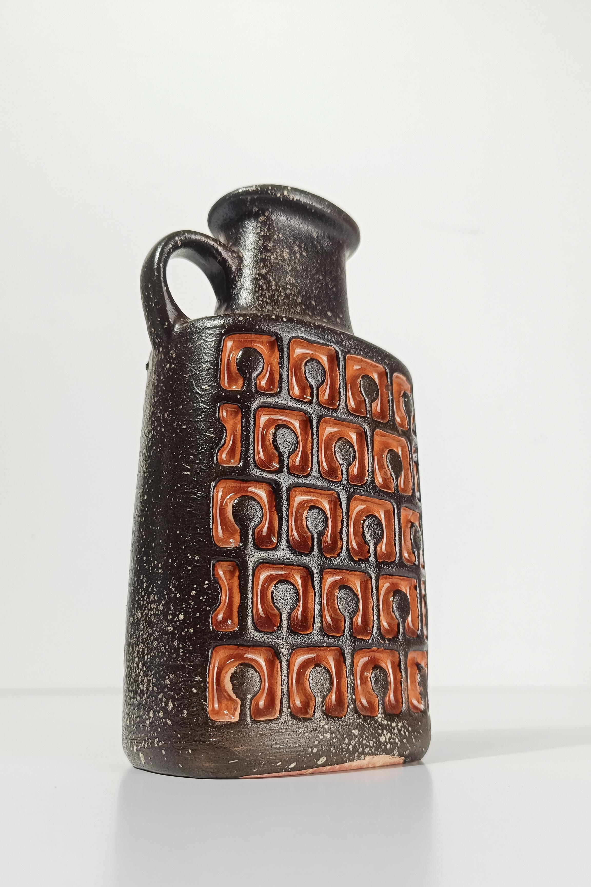Moderne Fat Lava-Krugvase aus der Mitte des 20. Jahrhunderts von VEB Haldensleben, Westdeutschland im Angebot 2
