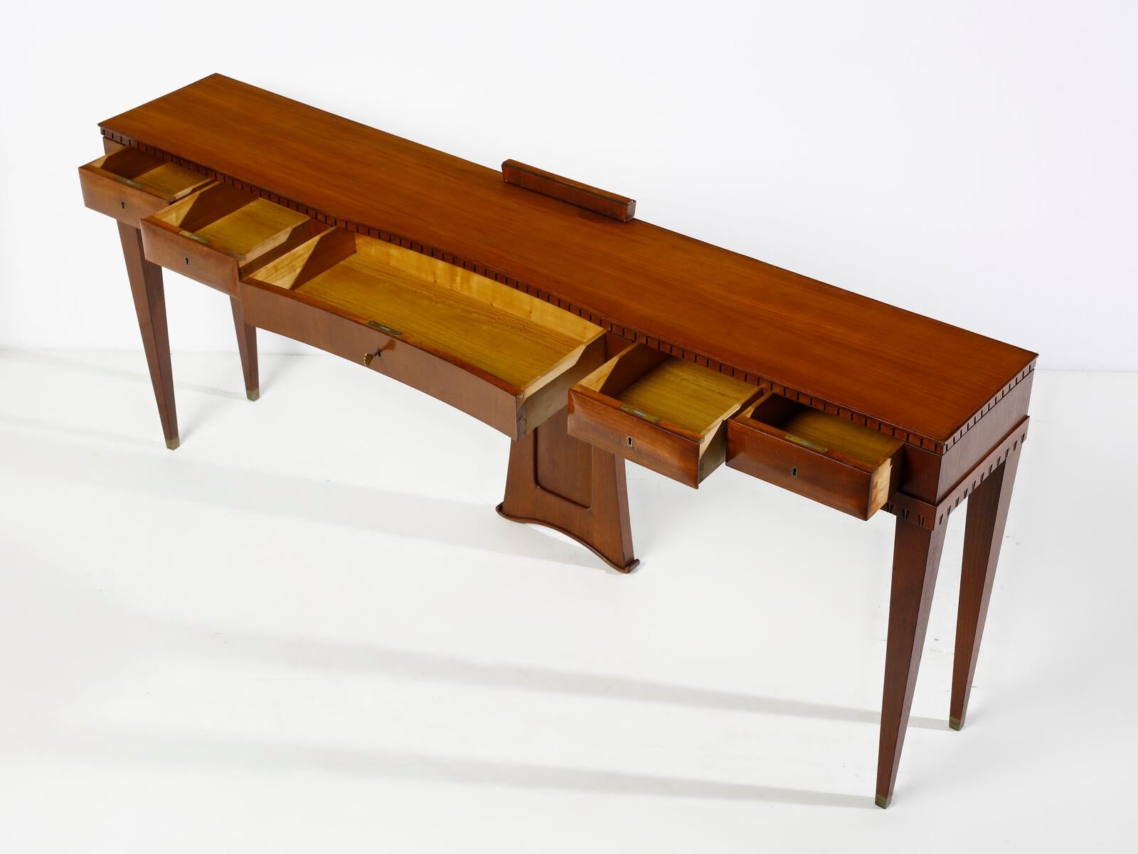Mid-Century Modern Mid-20th Century Modern Five drawers console by Mario Quarti, Italy 1940s For Sale