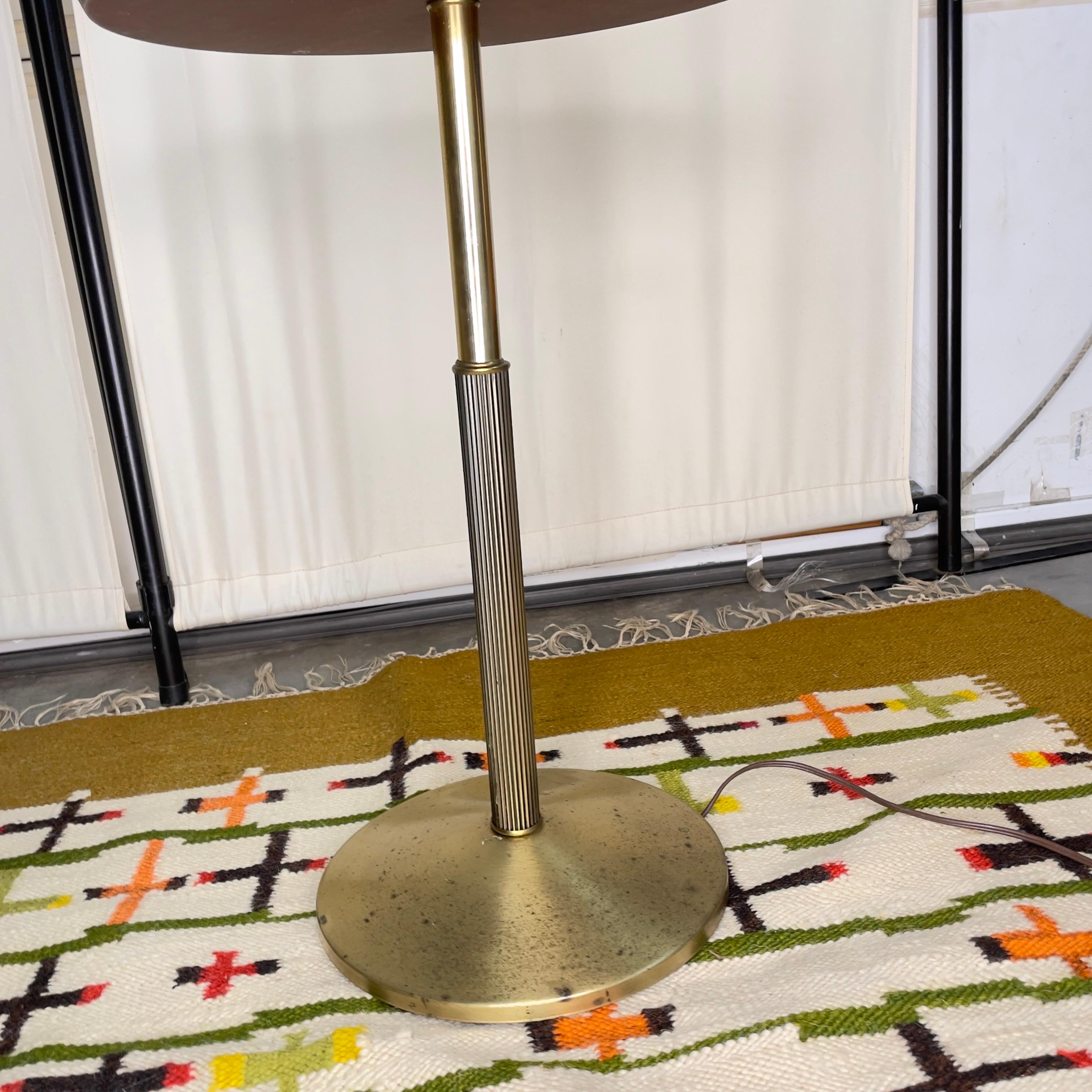 Mid-Century Modern Mid 20th Century Modern Floor Lamp With Table and Lampshade For Sale