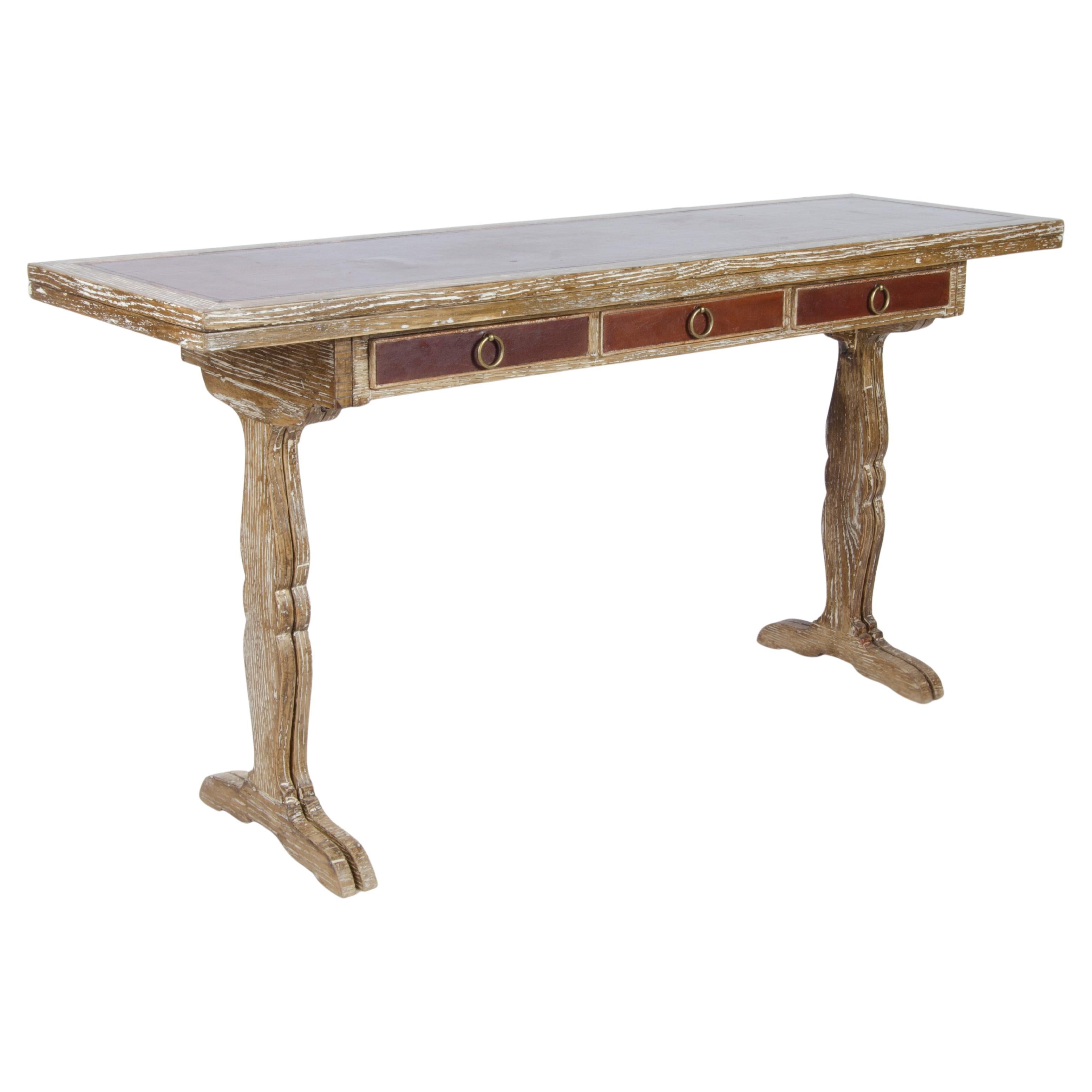 Mesa baja/escritorio plegable de madera moderna de mediados del siglo XX de Comte S.A., Argentina