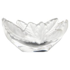 Vintage Mid 20th Century Modern Frosted Crystal Bowl by Lalique Model "Compiegne"