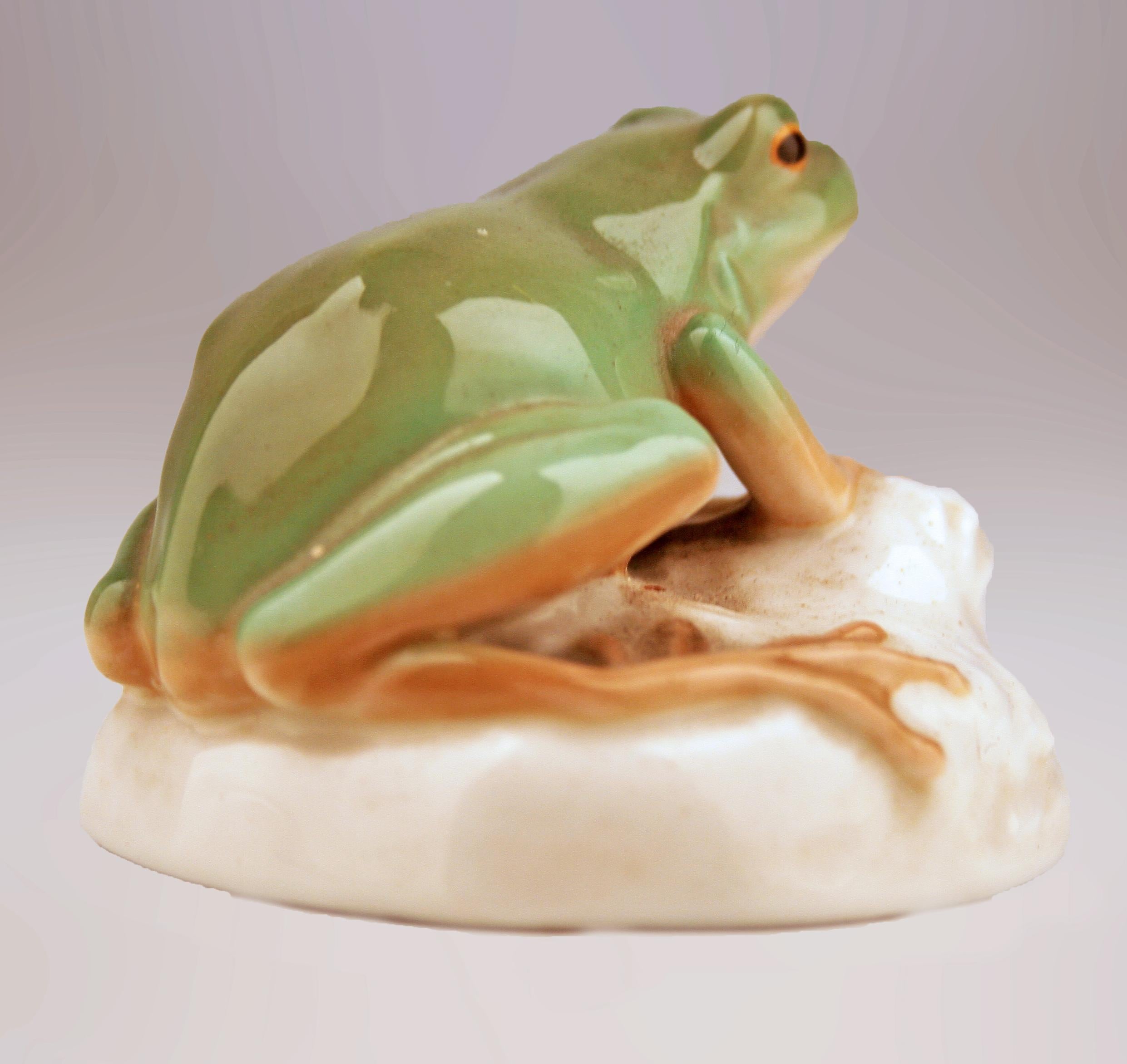 frog porcelain figurine