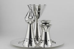 Mid-20th Century Modern Israeli Silver Havdalah Set by Ludwig Yehuda Wolpert