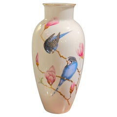 Grand vase en porcelaine moderne du milieu du 20e siècle, peint à la main Heinrich Allemagne