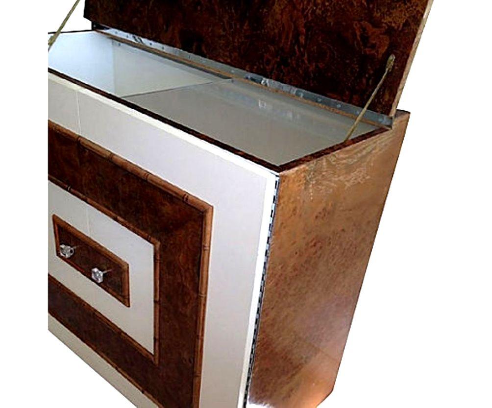 Mid-Century Modern Mid-20th Century Modern Milo Baughman Style Electrified Dry Bar, Cabinet For Sale