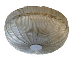 Luminaire affleurant en verre de Murano moderne du milieu du 20e siècle par Paolo Venini, Italie