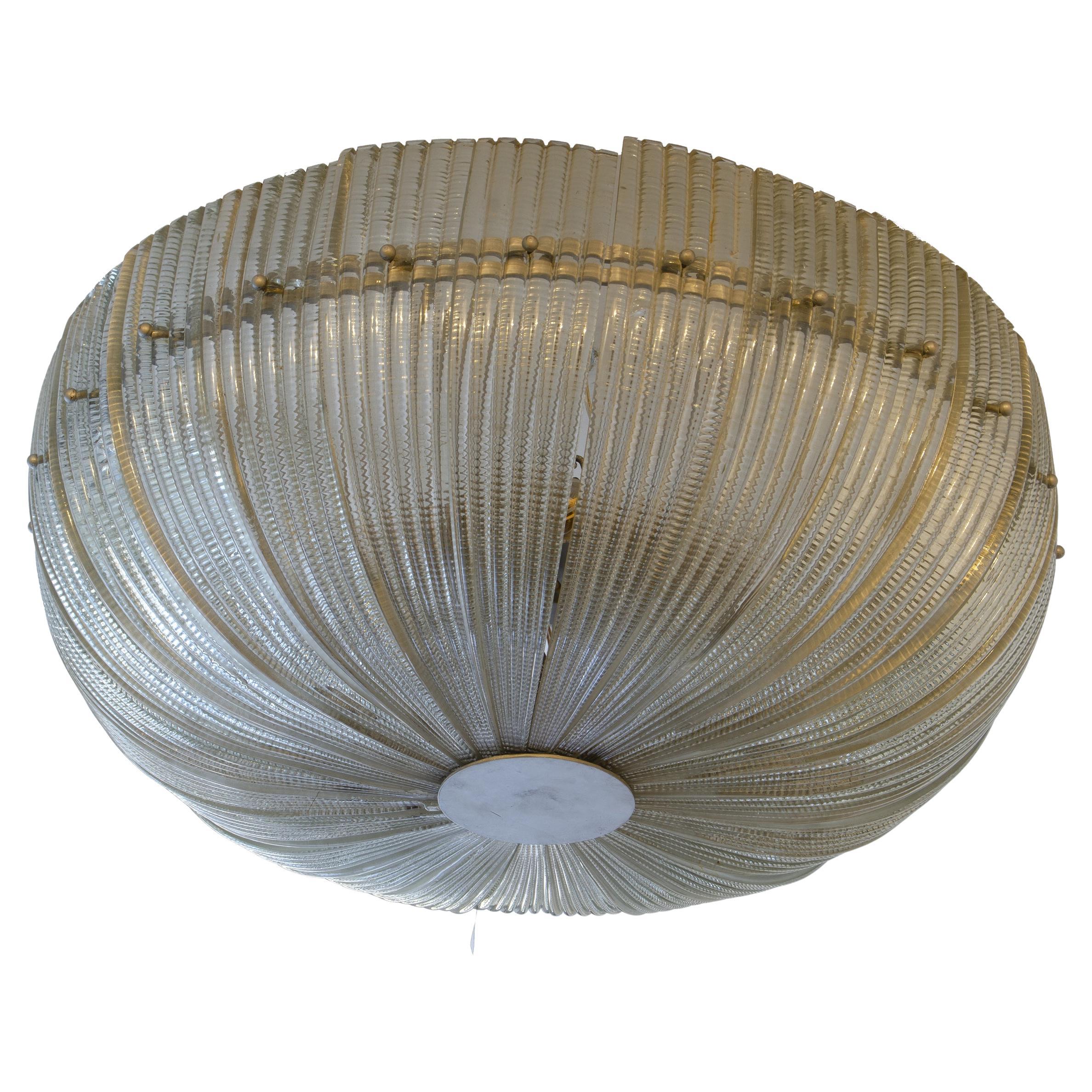 Moderne Murano-Glasleuchte aus der Mitte des 20. Jahrhunderts von Paolo Venini, Italien