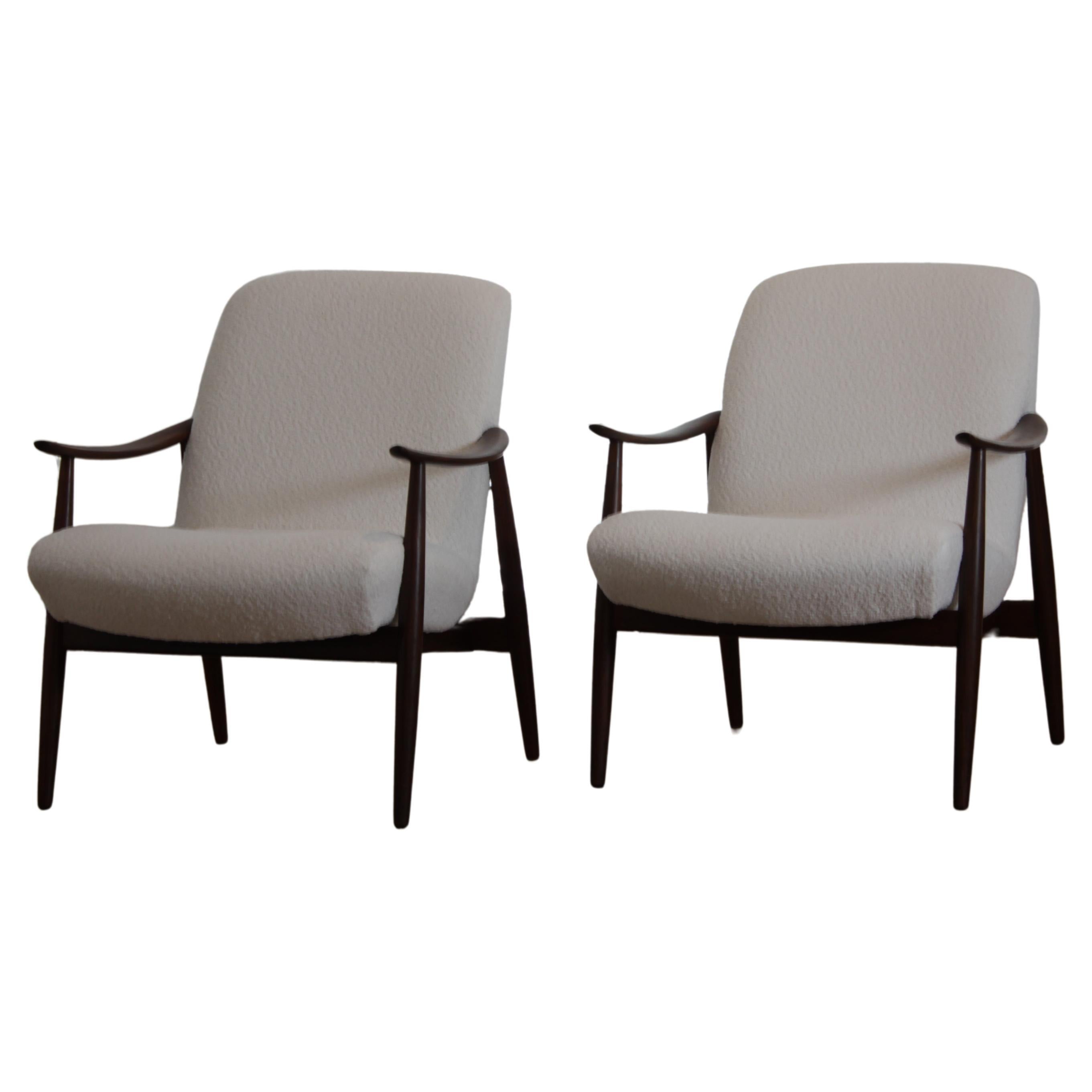 Mid 20th Century Modern Pair of Armchairs by Ingmar Relling for Westnofa, 1960s For Sale