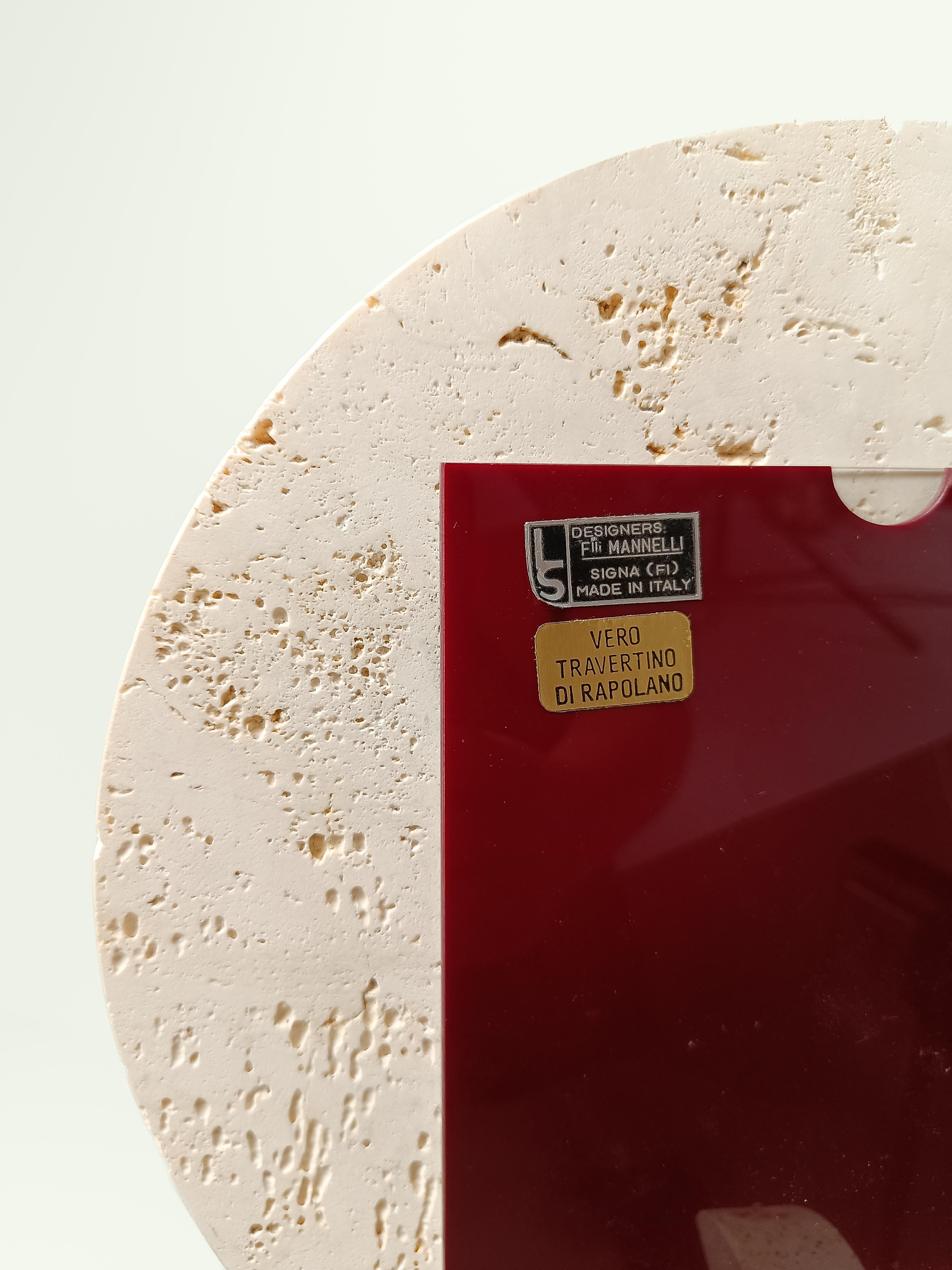 Mid 20th Century Modern Picture Frame in Travertine Marble By Fratelli Mannelli For Sale 2