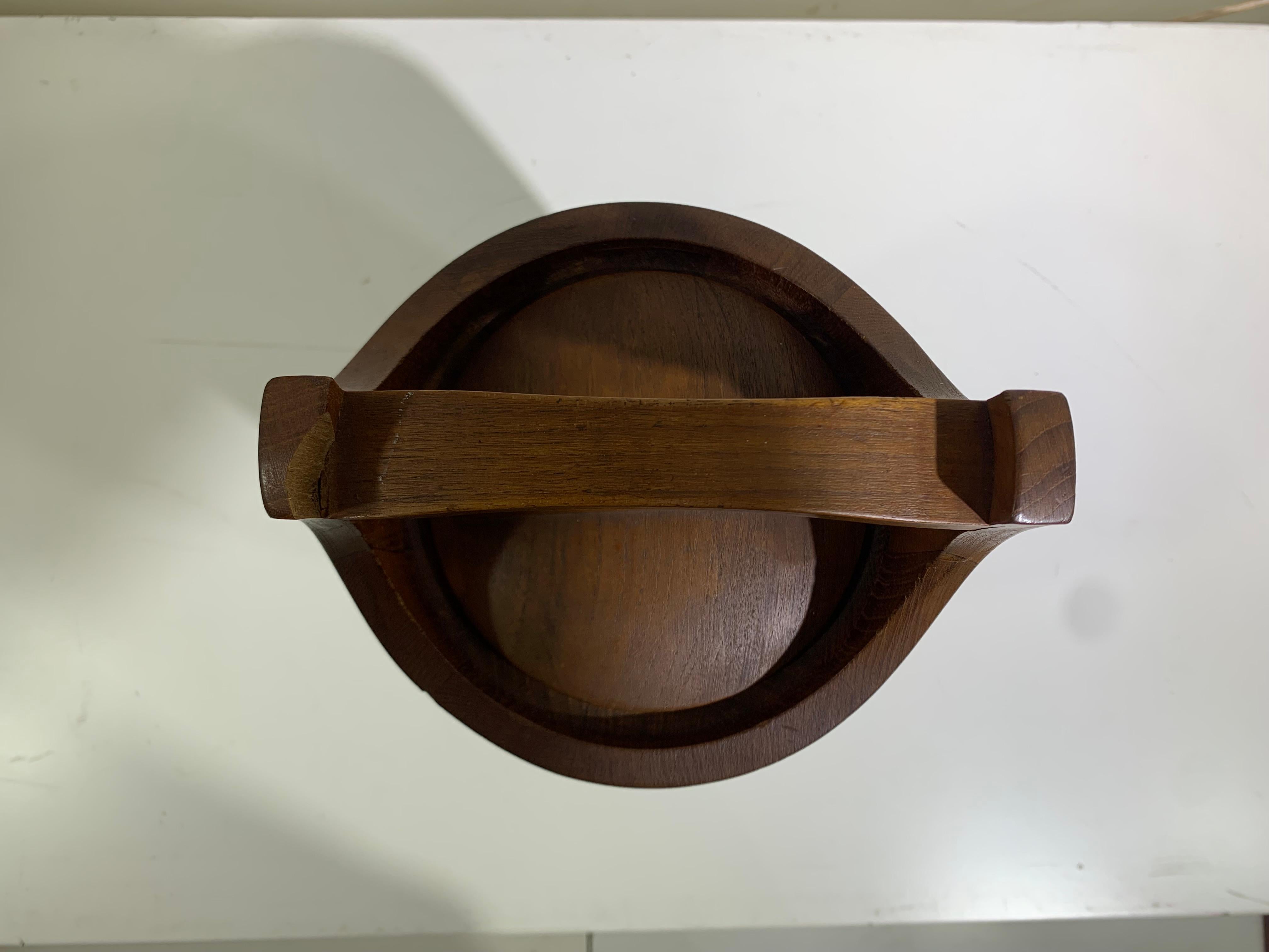 Mid-Century Modern Mid-20th Century Modern Scandinavian Dansk Teak Ice Bucket by Jens Quistgaard For Sale