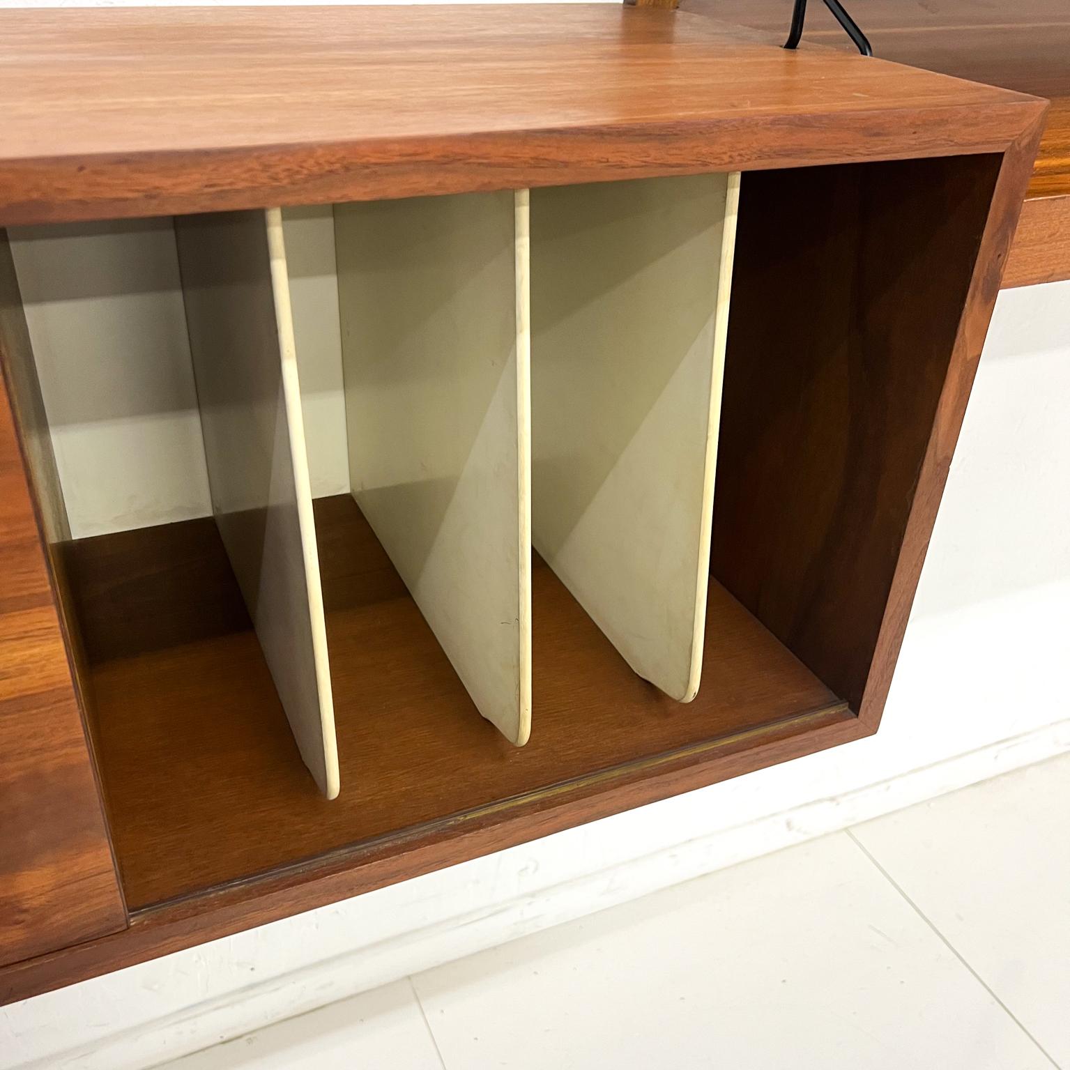 1960s Scandinavian Two Bay Wall Unit System Record Cabinet Cado Royal System In Good Condition For Sale In Chula Vista, CA