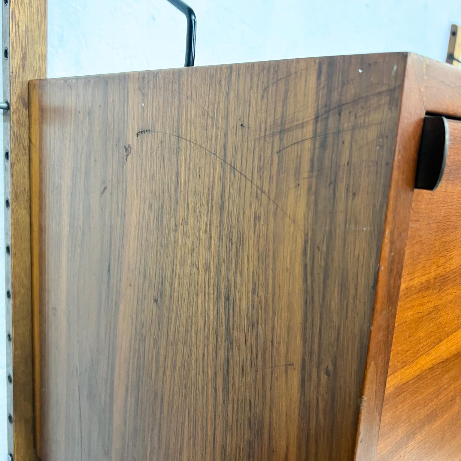 Mid-20th Century 1960s Scandinavian Two Bay Wall Unit System Record Cabinet Cado Royal System For Sale