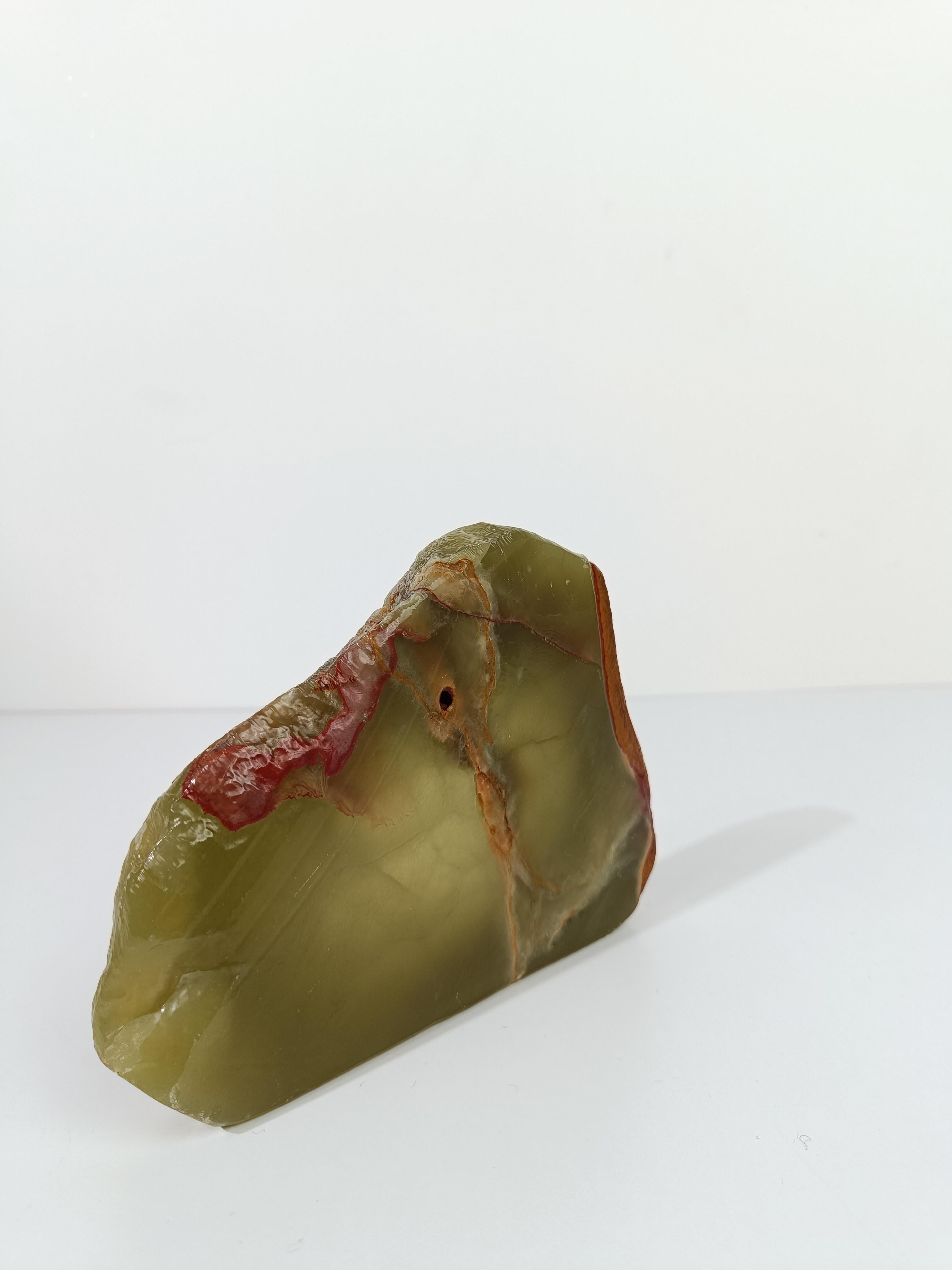Cenicero escultórico moderno de mediados del siglo XX en mármol ónice verde, Italia Años 60 en venta 8