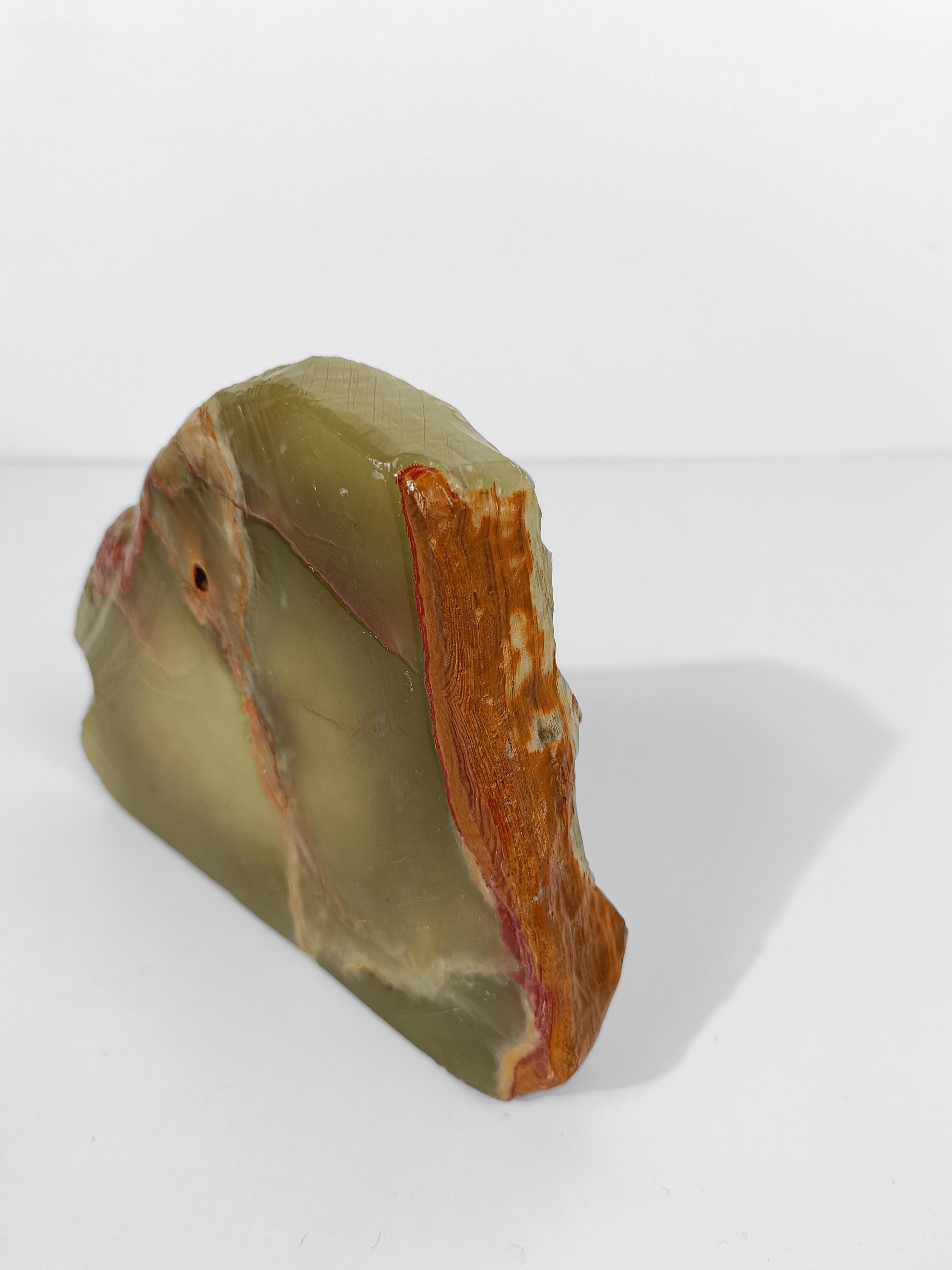 Cenicero escultórico moderno de mediados del siglo XX en mármol ónice verde, Italia Años 60 en venta 11