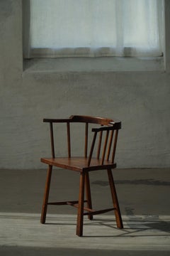 Mid-20th Century Modern, Set of 8 Danish Spindle Back Chairs in Solid Oak