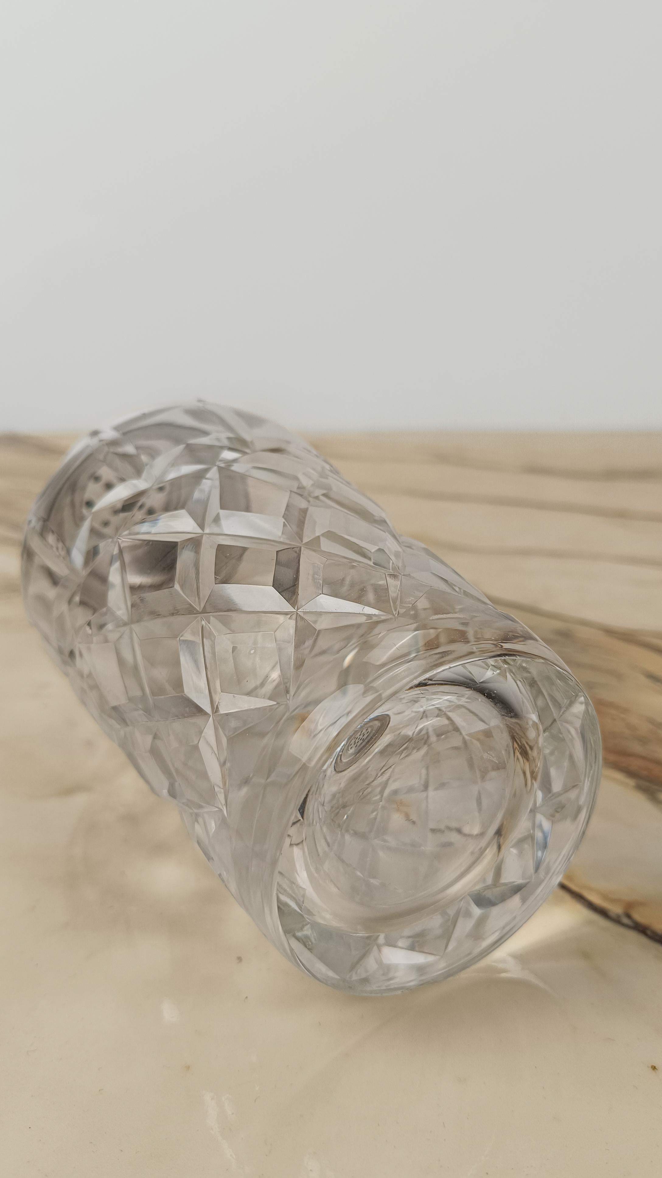 Moderner Shaker aus geschliffenem Glas und versilbert, Mitte des 20. Jahrhunderts, 60er Jahre im Angebot 2