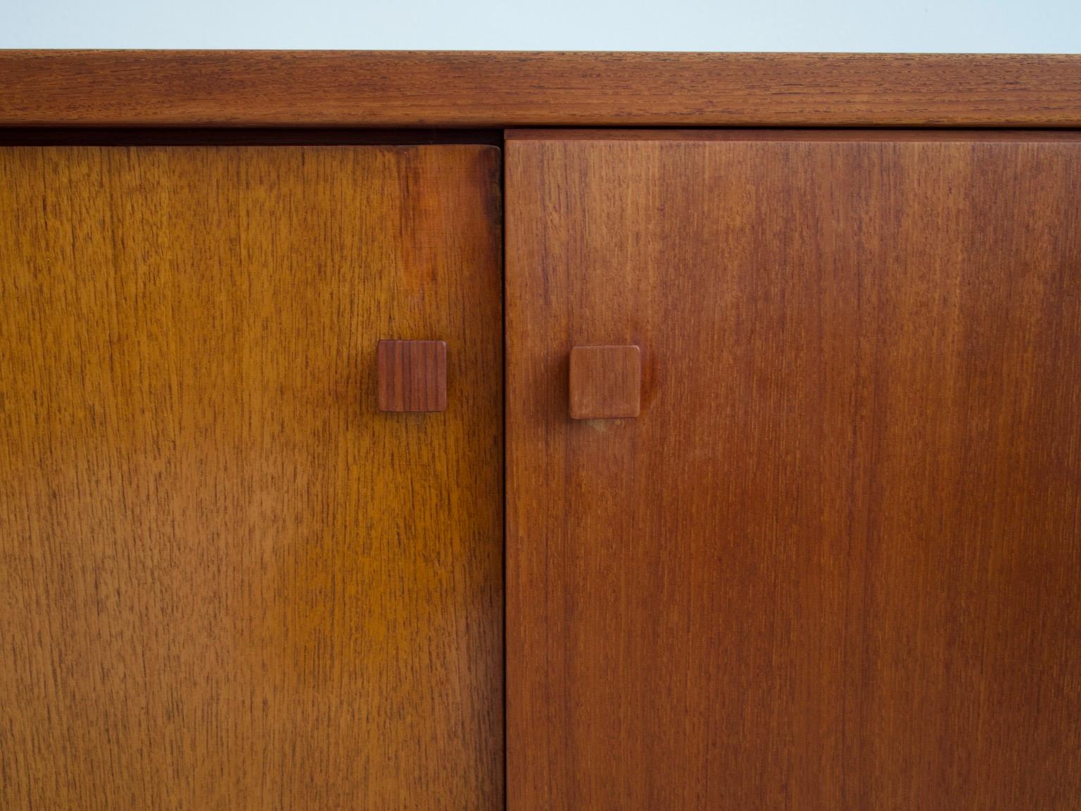 Mid-20th Century Modern Teak Sideboard with Brass Details For Sale 1