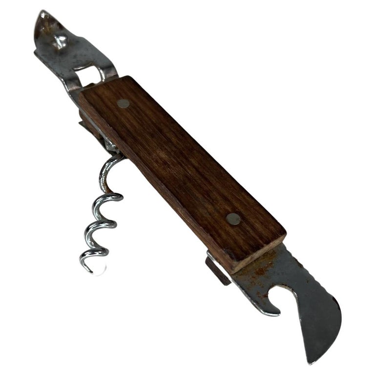 Mid 20th Century Modern Vintage Wood Wine Bottle Opener Japan For Sale at 1stDibs