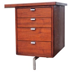 Mid Century Modern Walnut and Steel Desk by Robert John