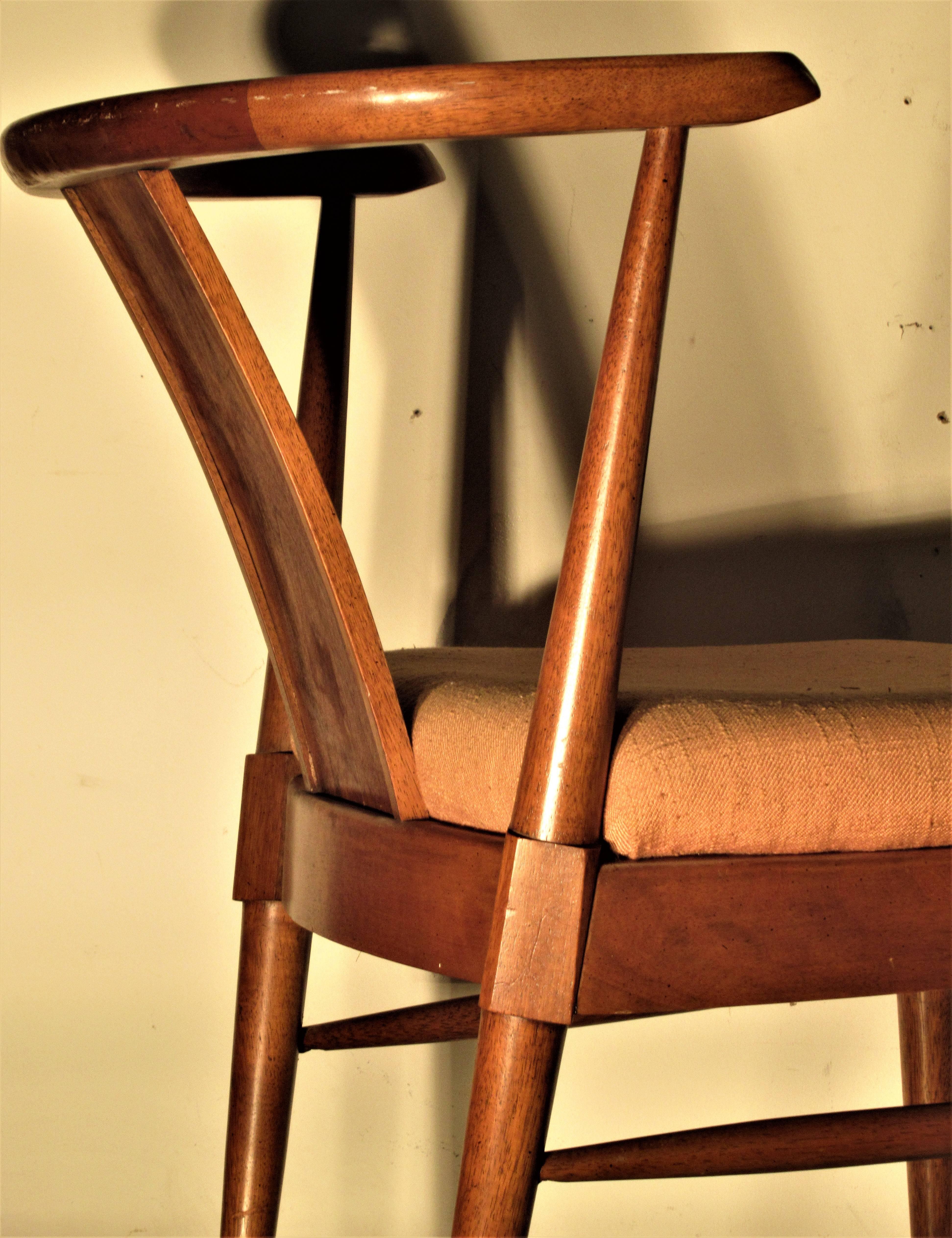 Mid-20th Century Modern Wishbone Chairs Style of Tomlinson 6