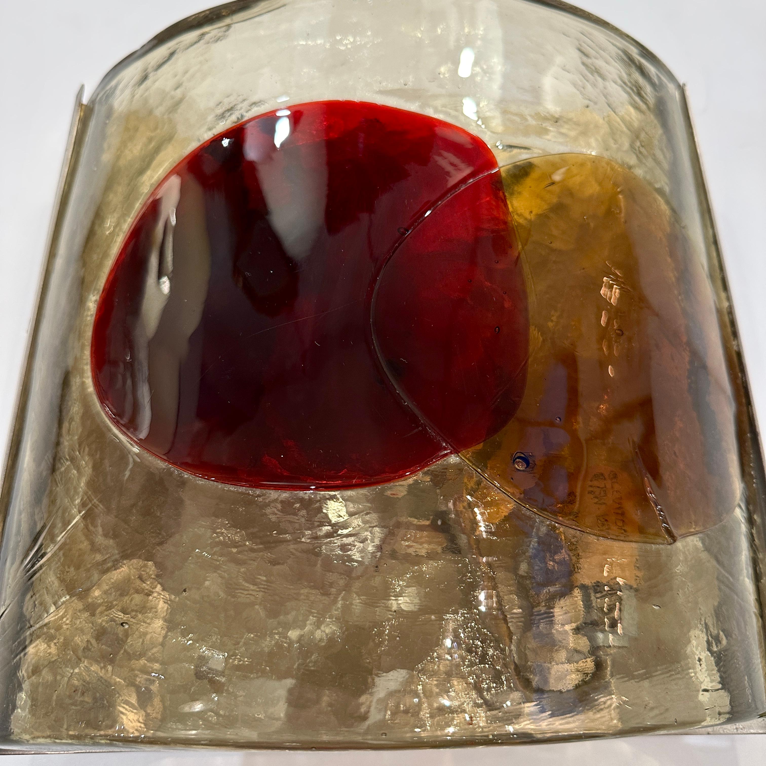 20ième siècle Applique en verre d'art moderniste du milieu du 20e siècle par Fulvio Bianconi pour Venini. en vente
